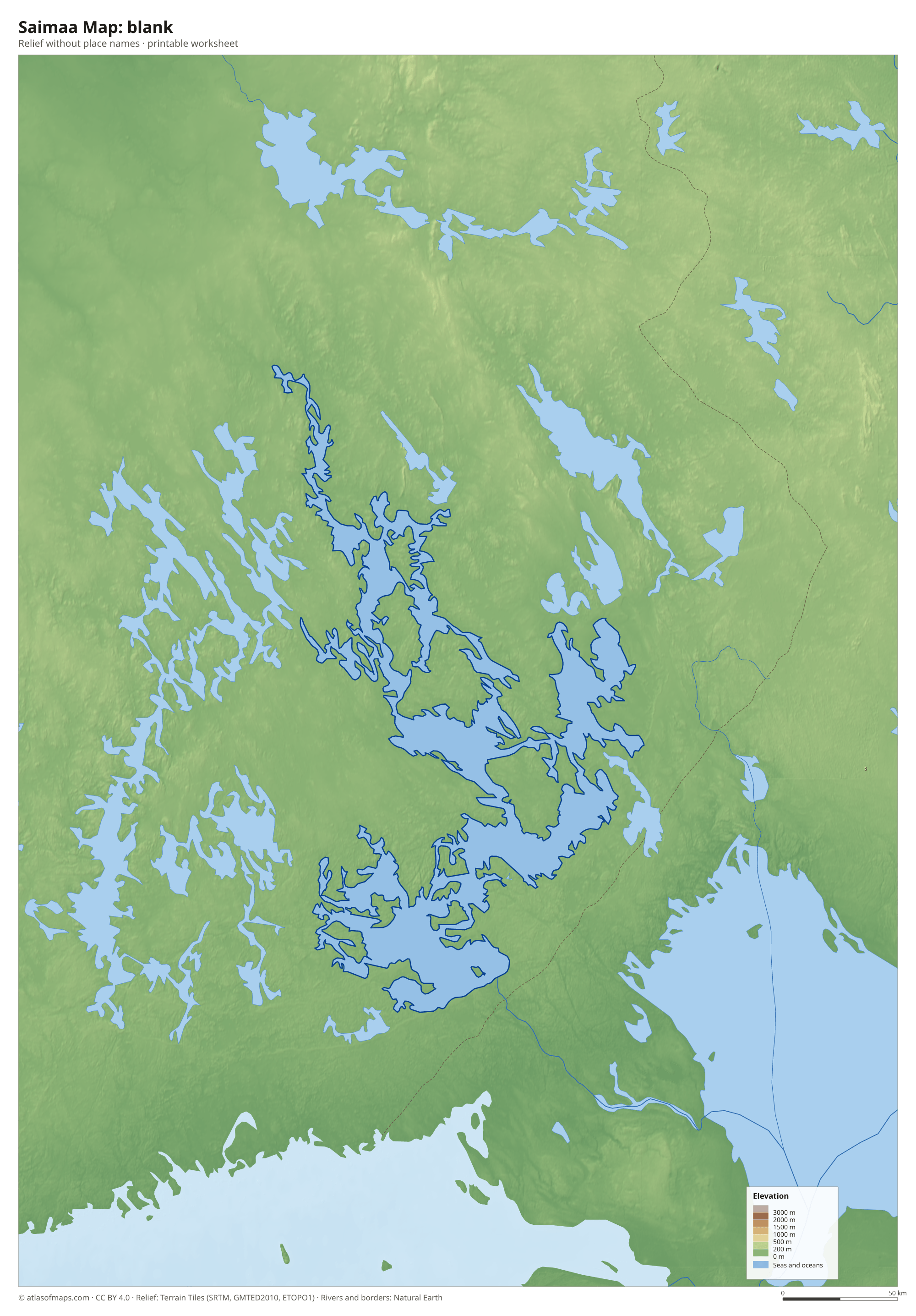 Saimaa Map without names