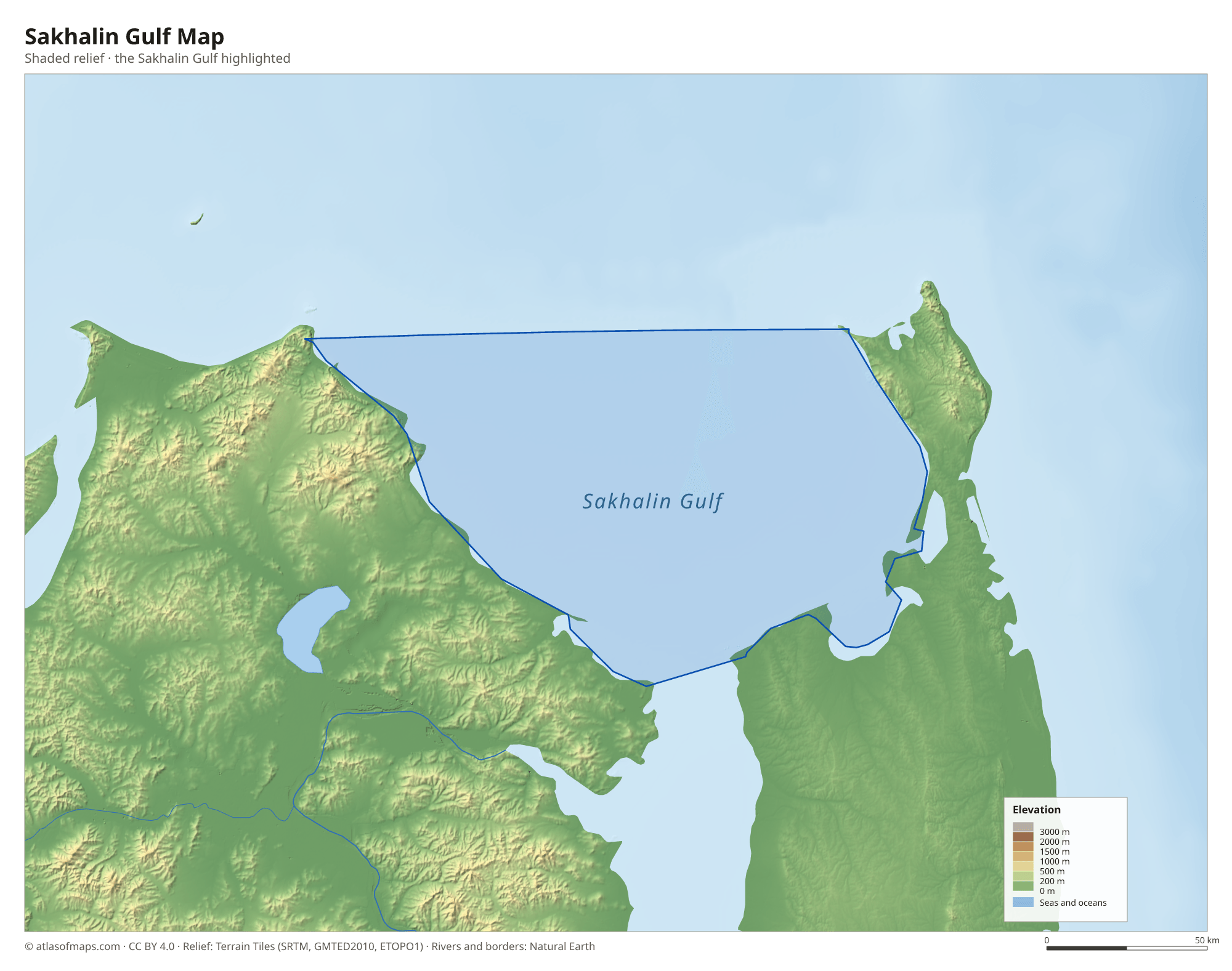 Sakhalin Gulf Map