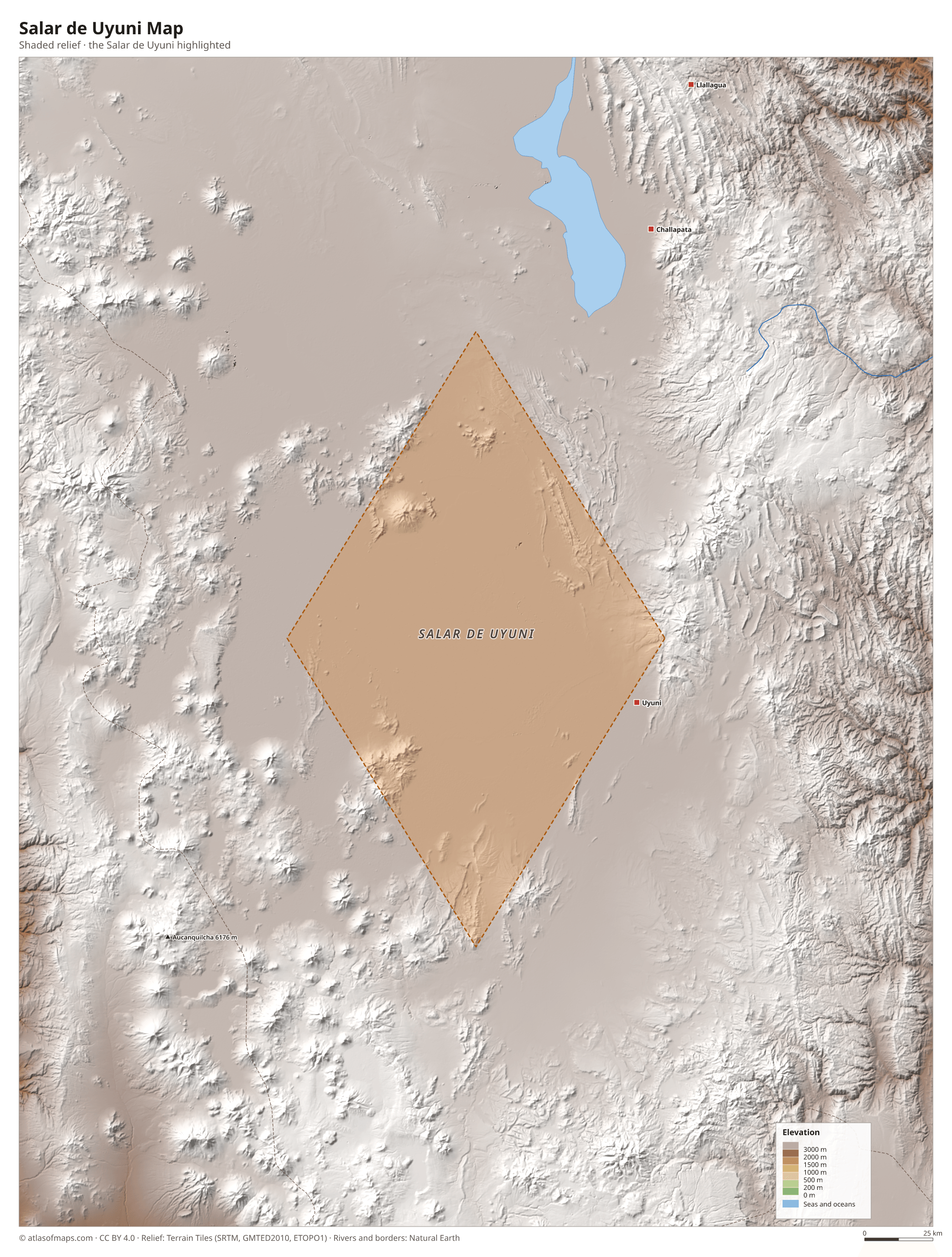 Salar de Uyuni Map