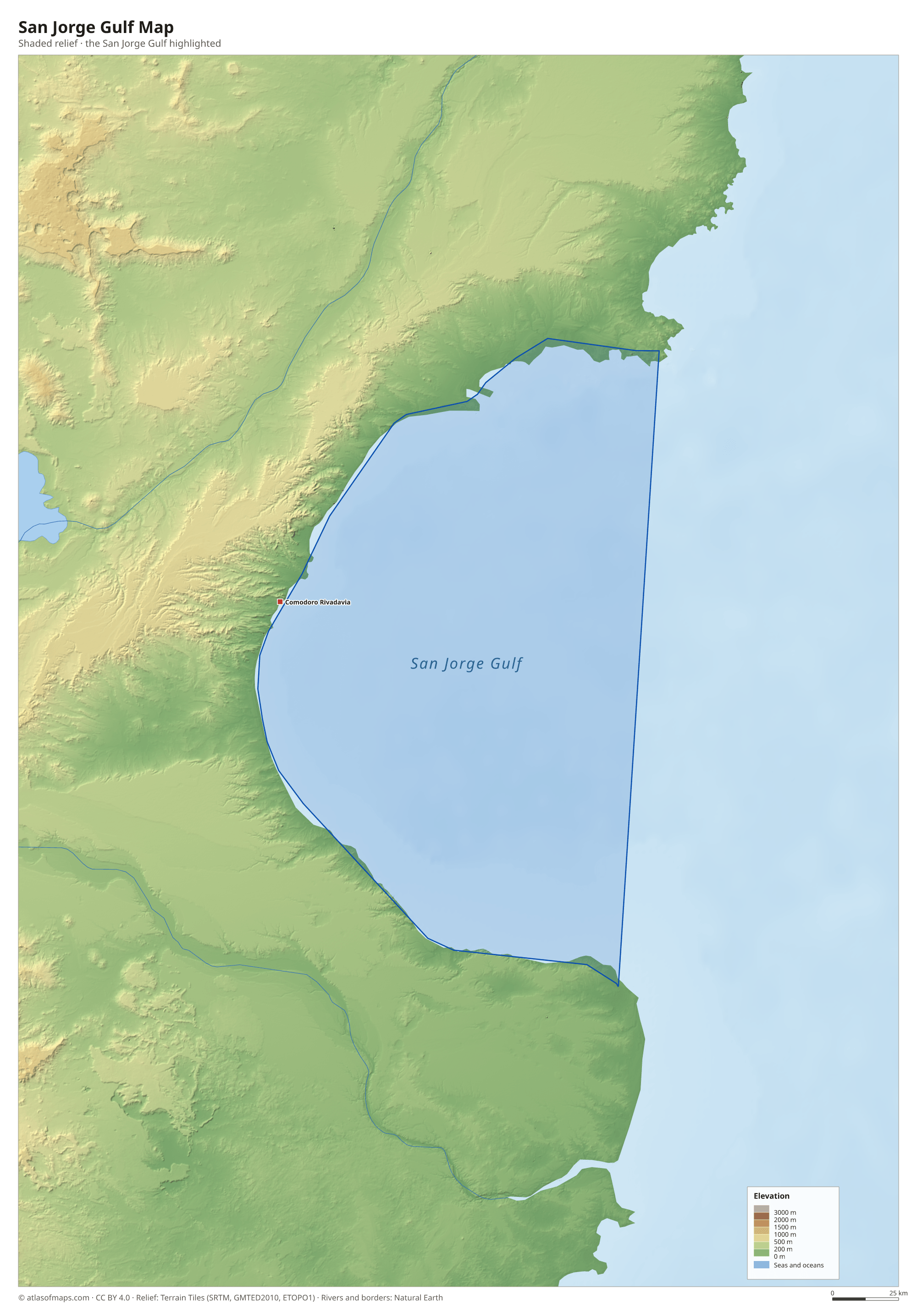 San Jorge Gulf Map