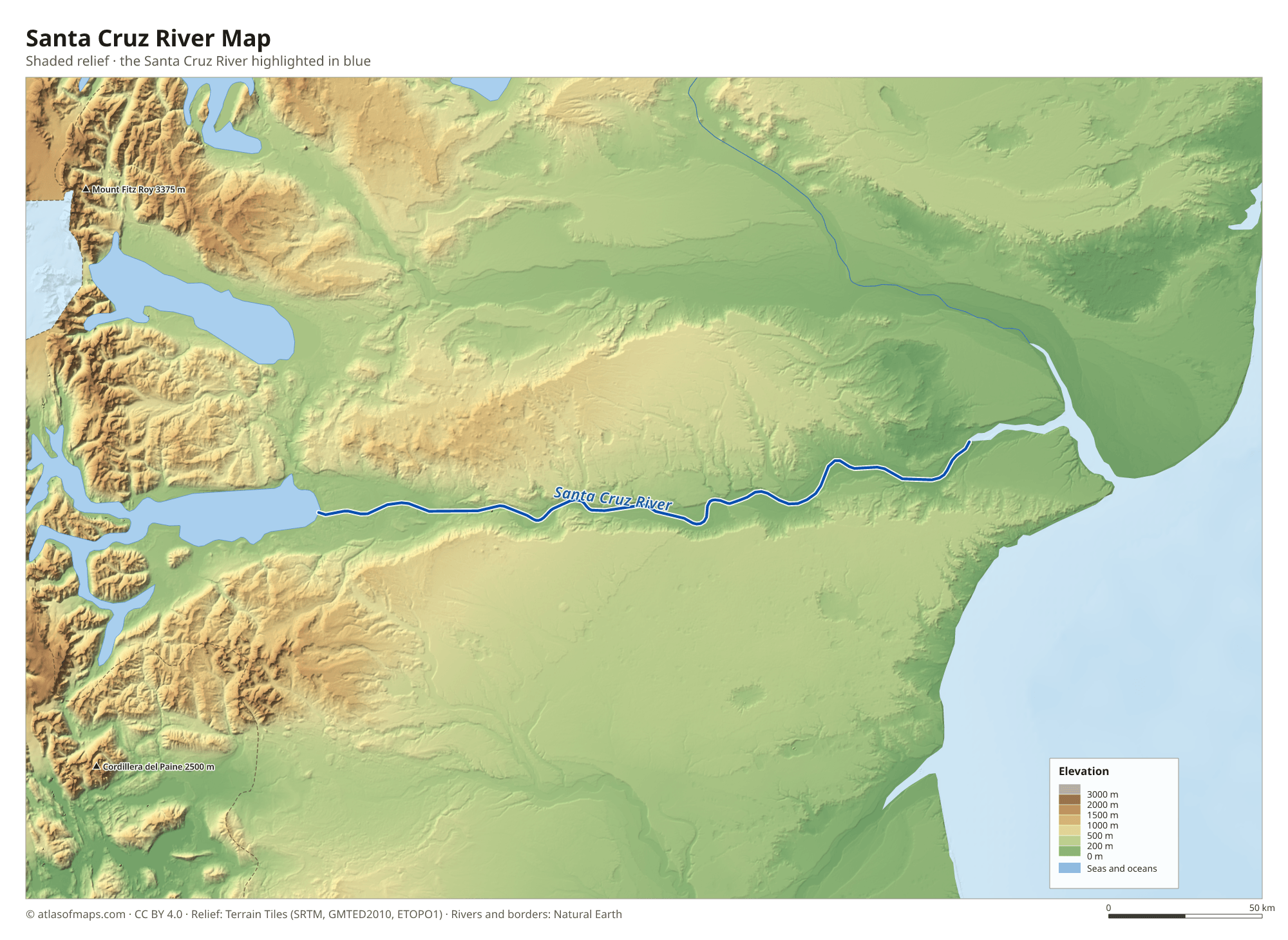Santa Cruz River Map