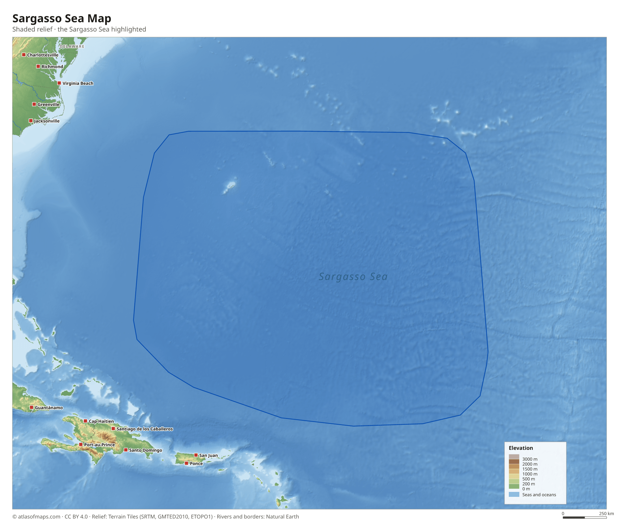 Sargasso Sea Map