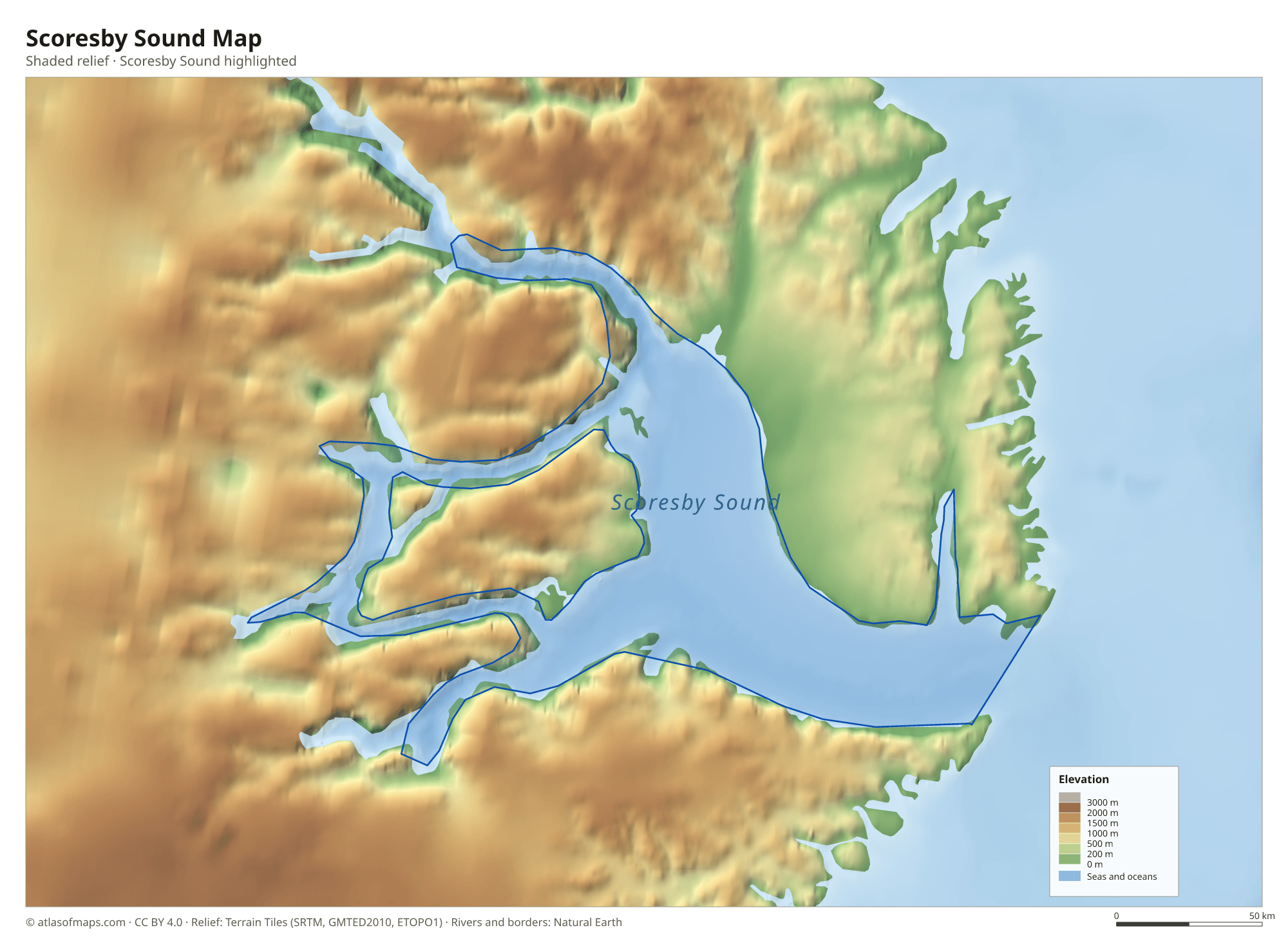 Scoresby Sound Map