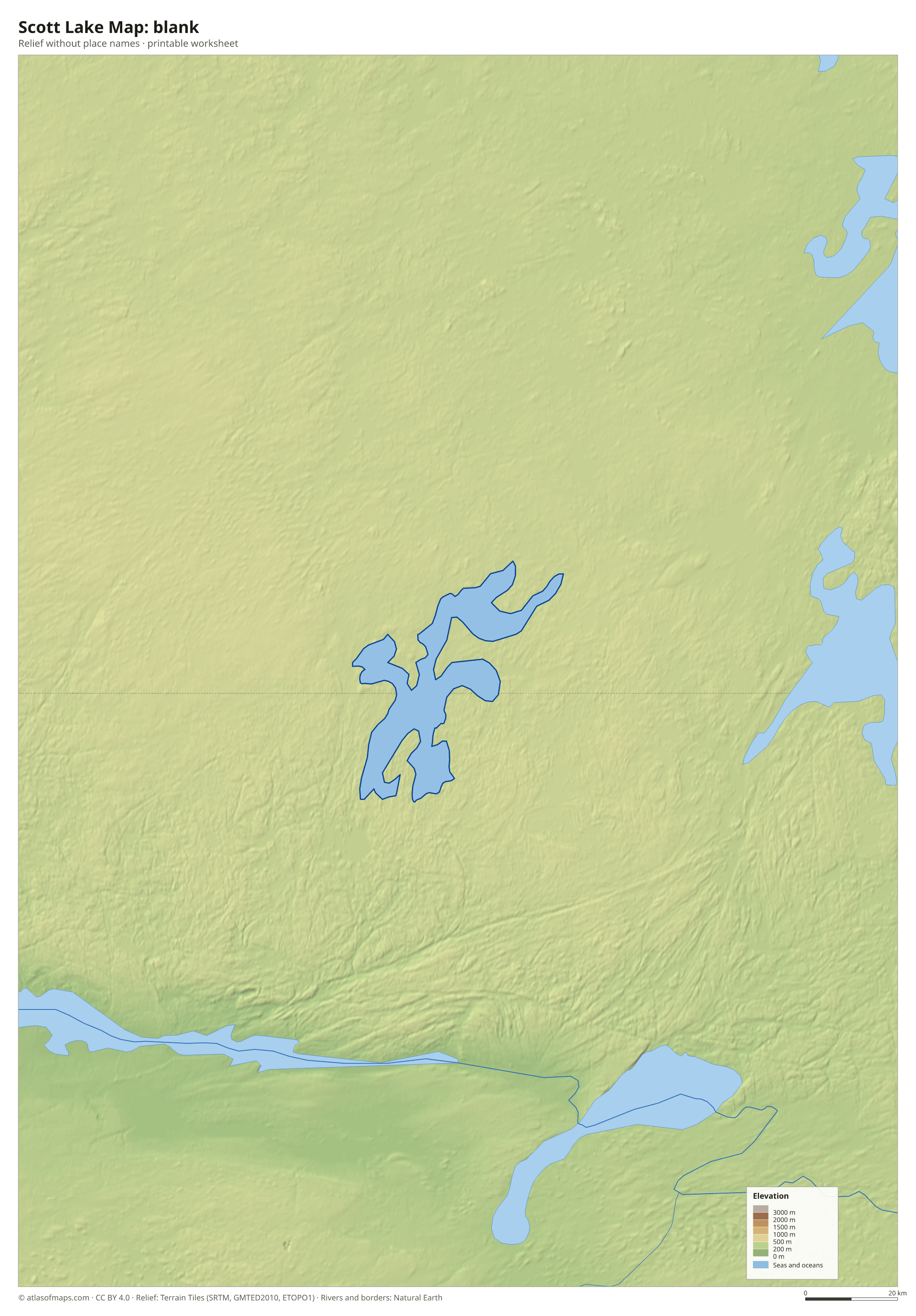 Scott Lake Map without names