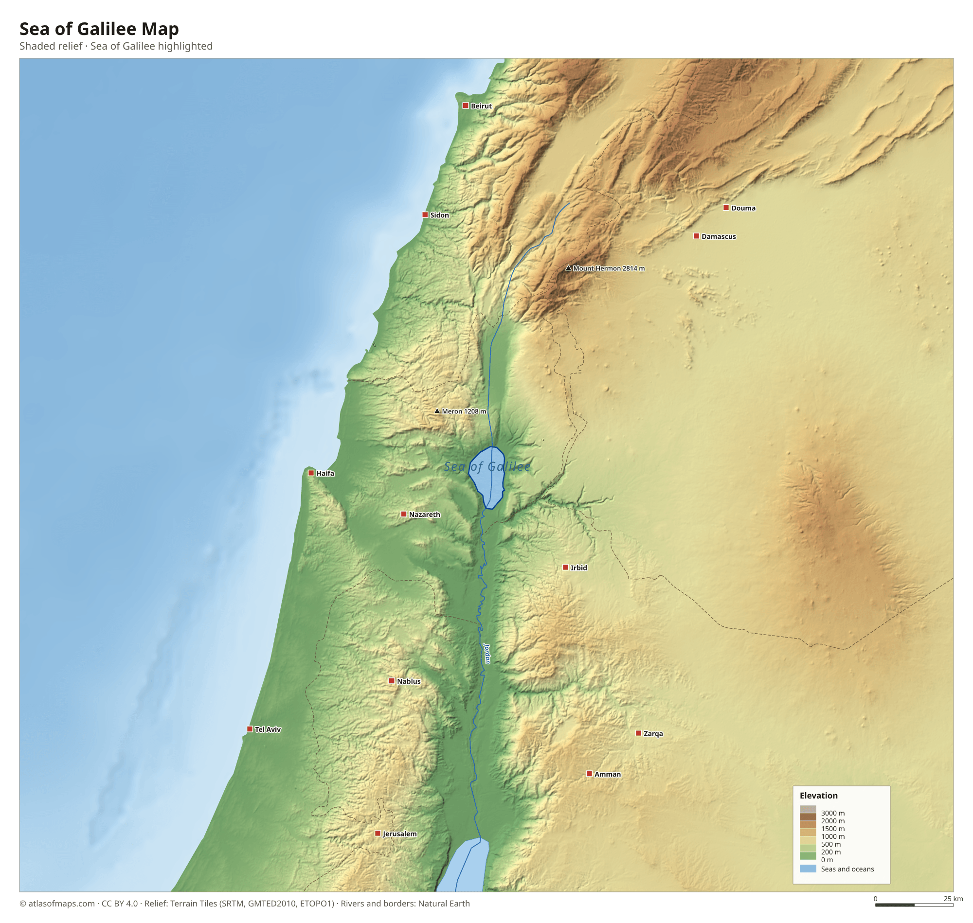 Sea of Galilee Map