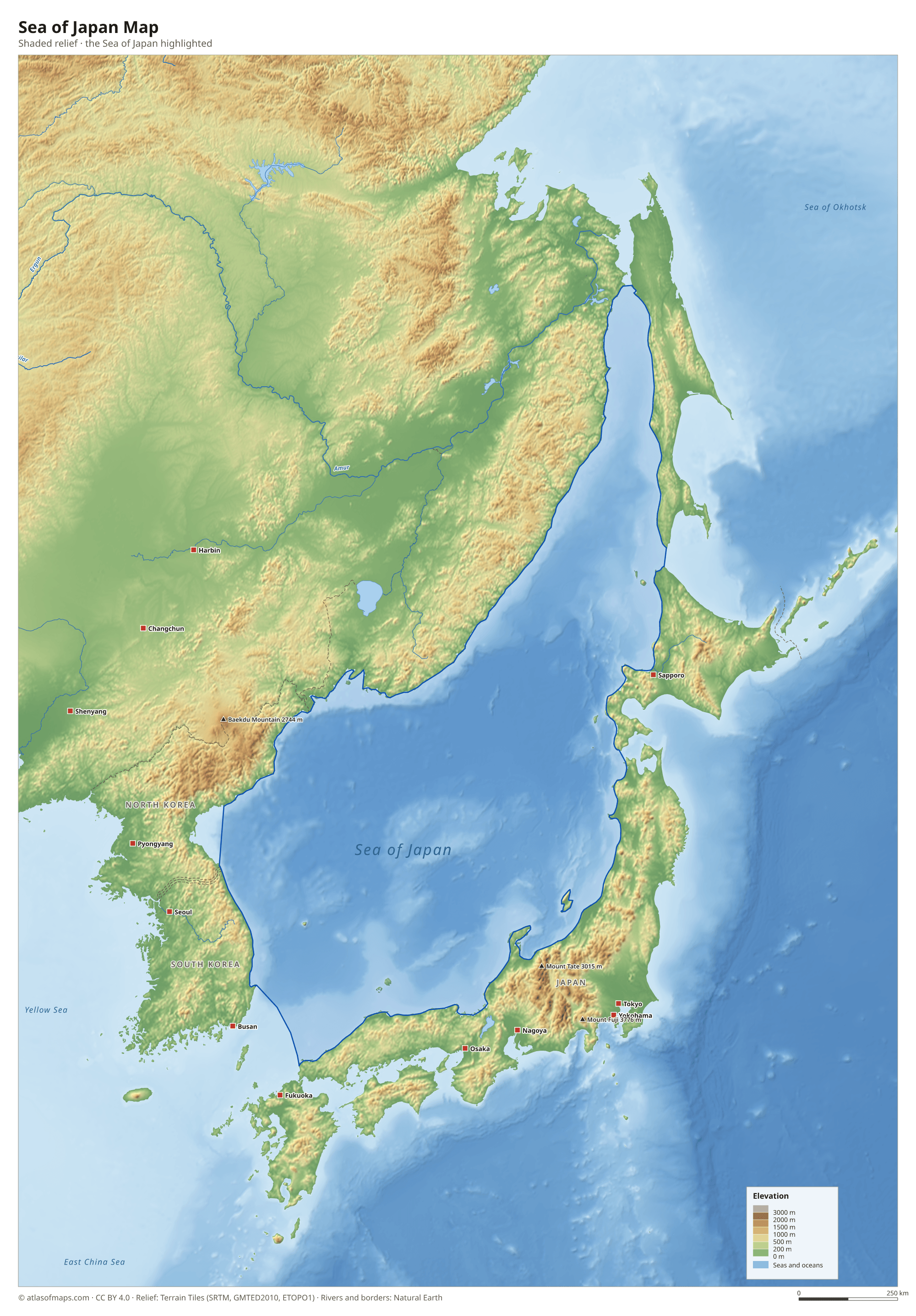 Sea of Japan Map