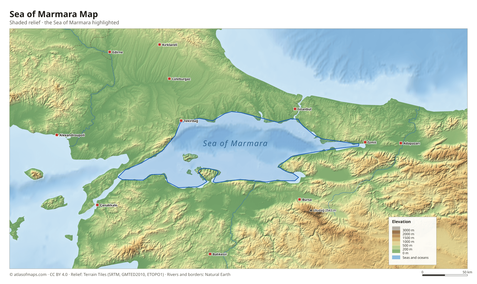 Sea of Marmara Map