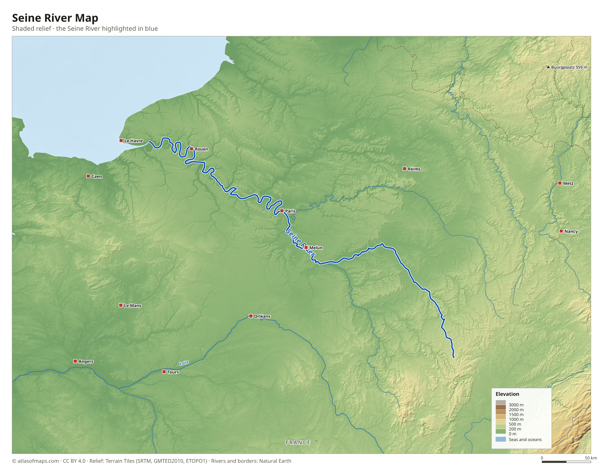 Seine River Map