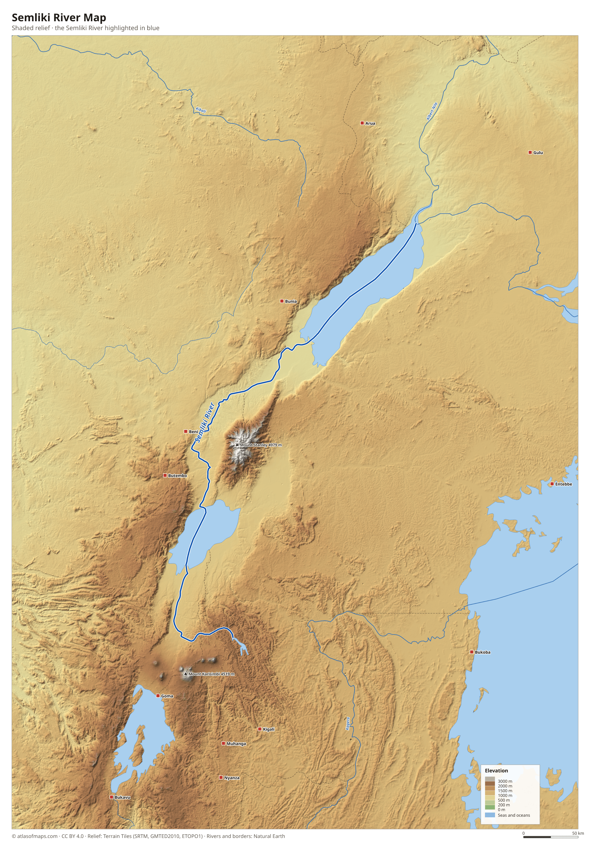 Semliki River Map