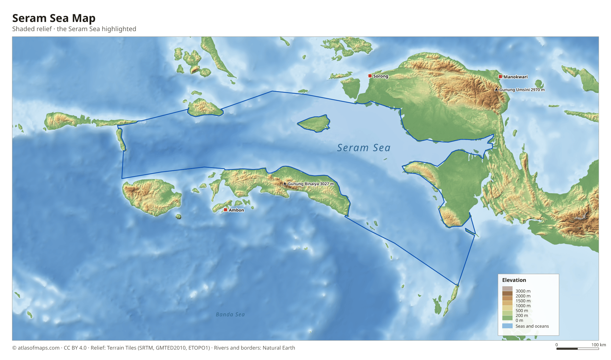 Seram Sea Map