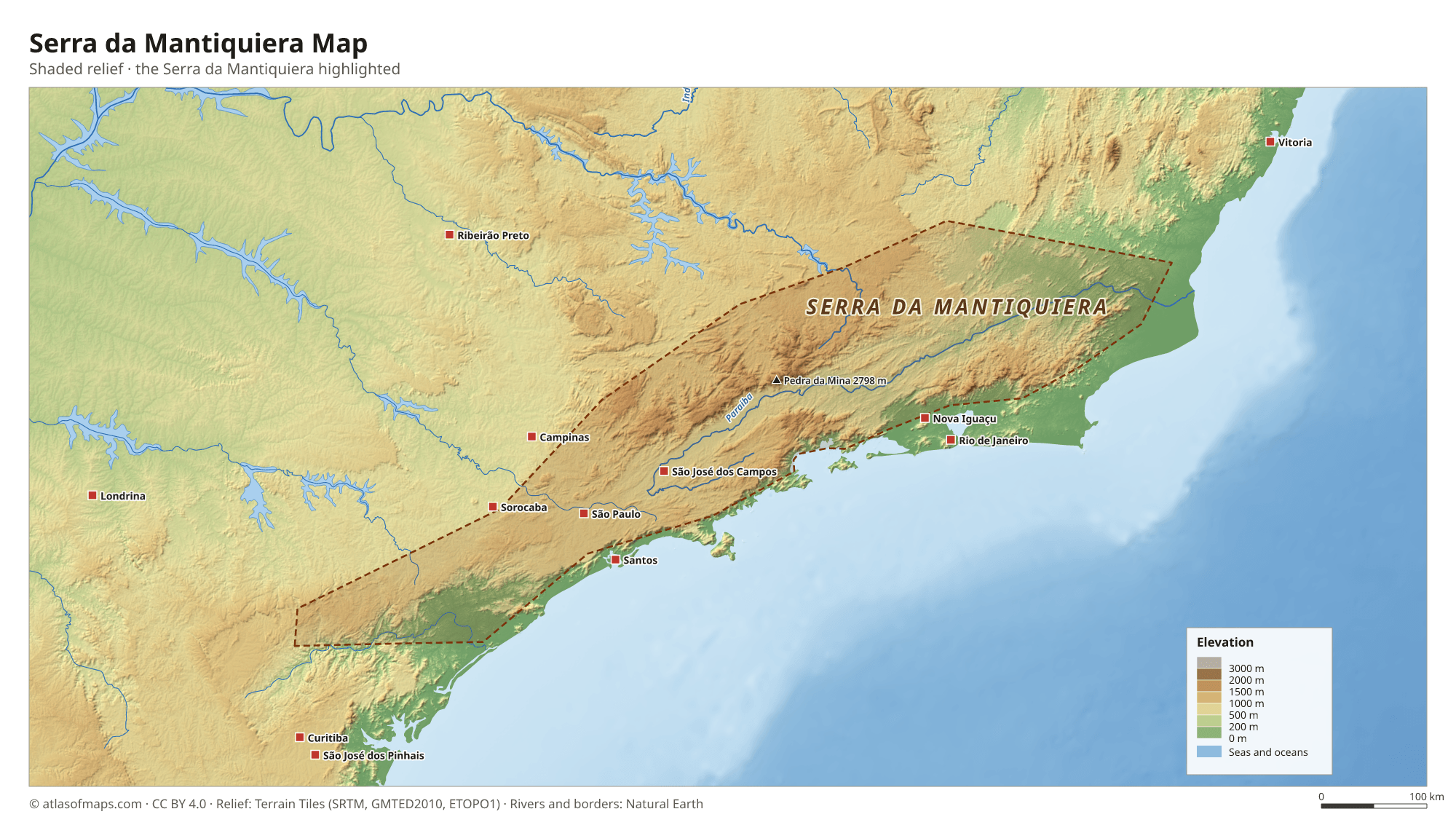 Serra da Mantiquiera Map