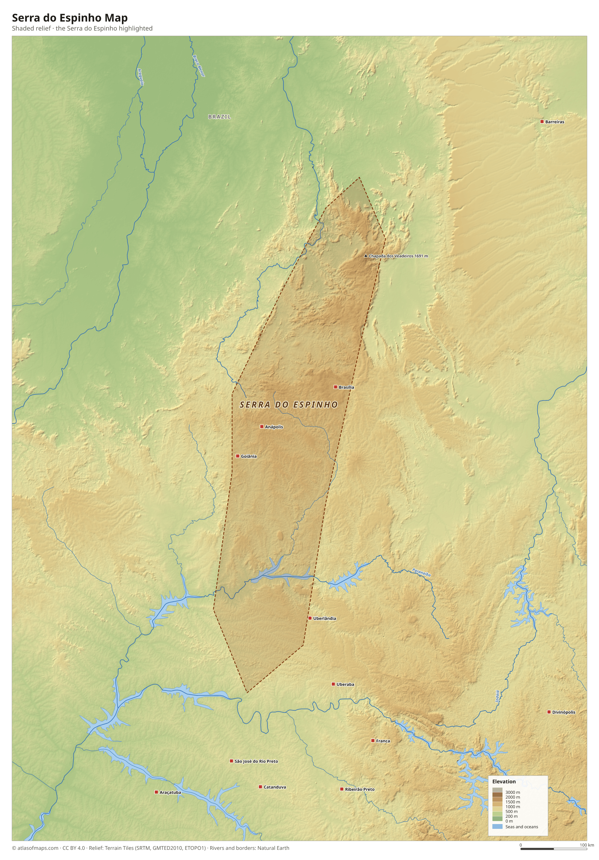 Serra do Espinho Map
