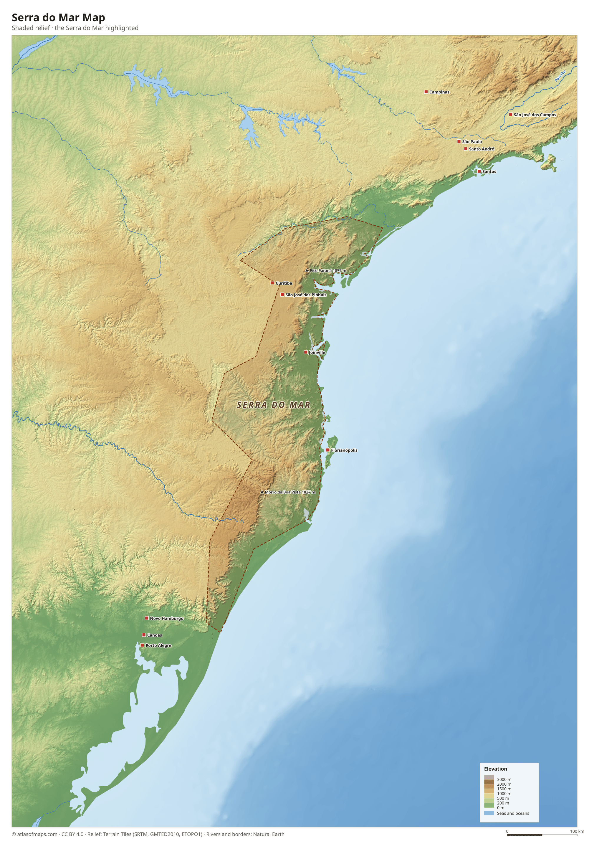 Serra do Mar Map