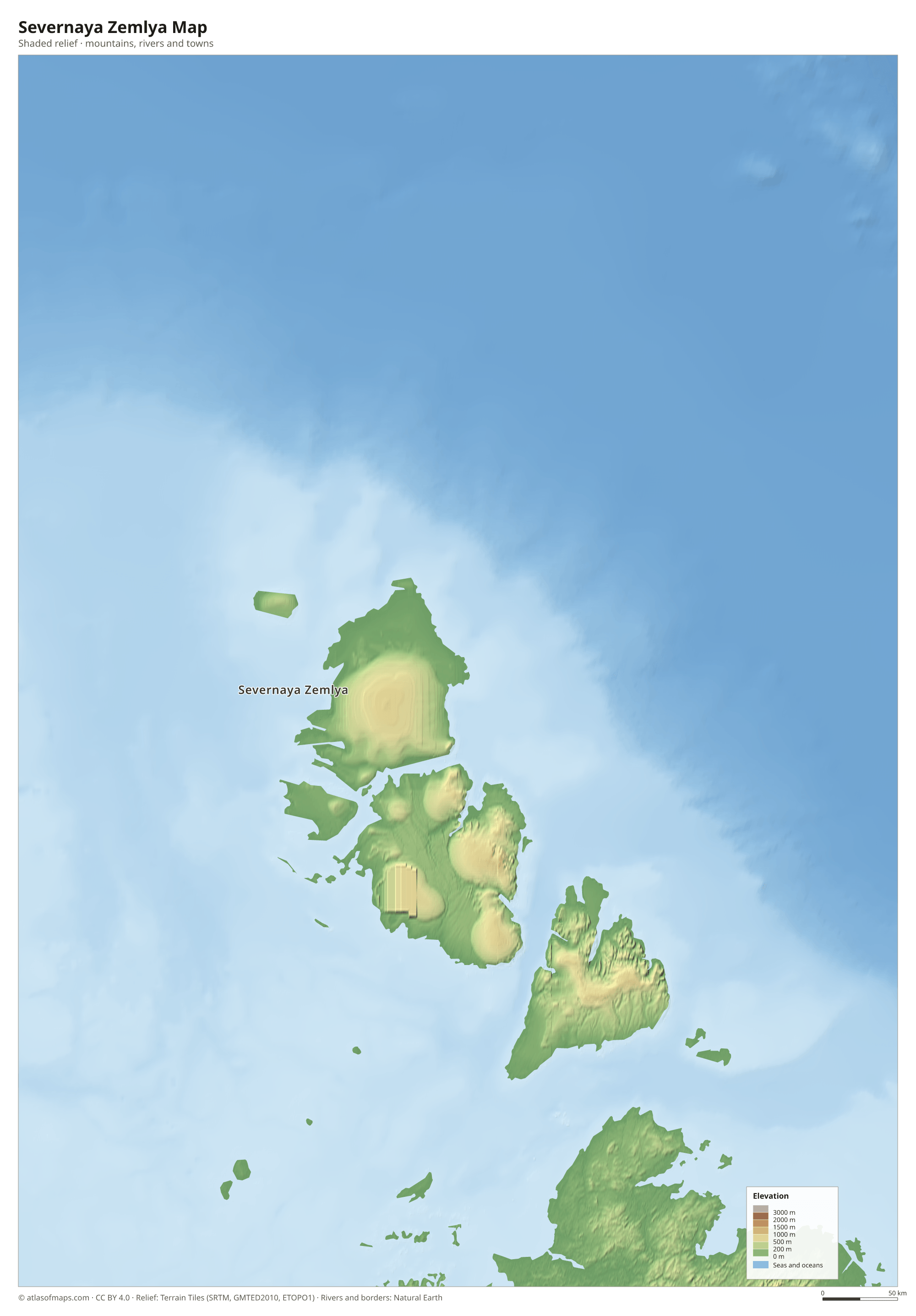 Severnaya Zemlya Map
