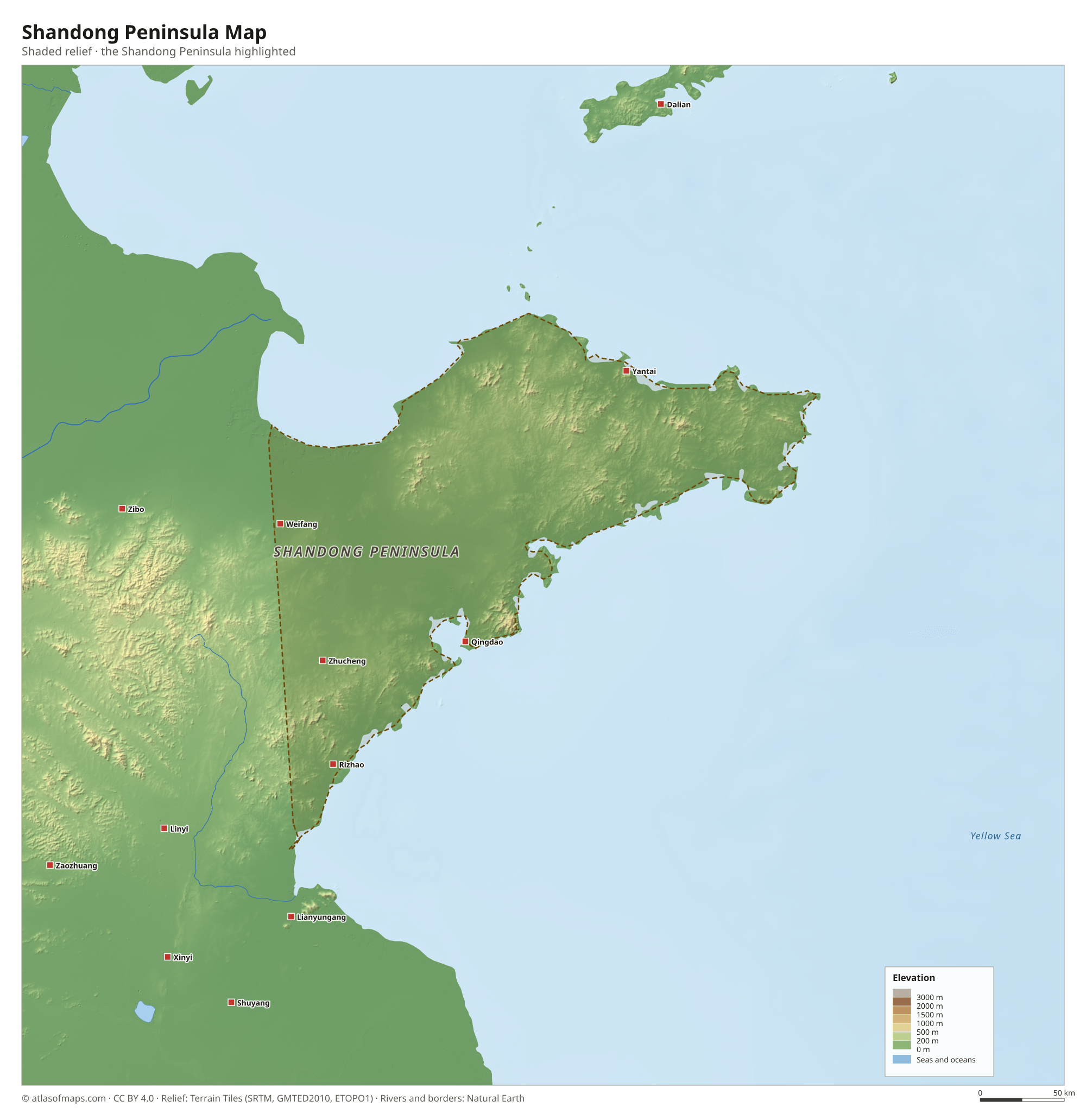 Shandong Peninsula Map