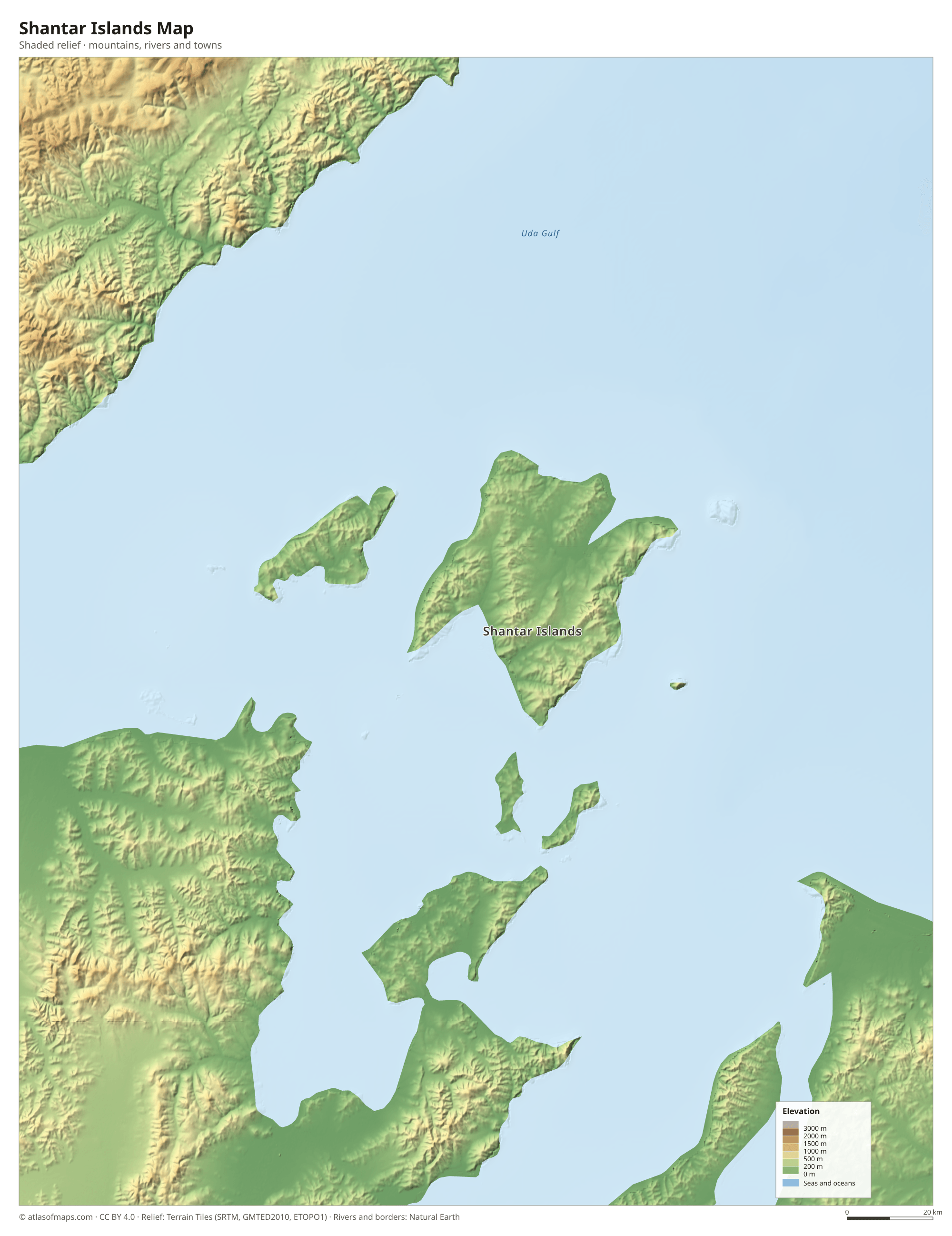 Shantar Islands Map