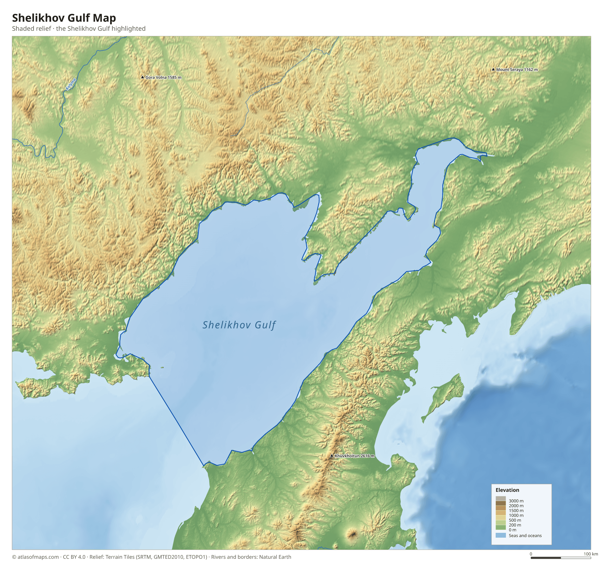 Shelikhov Gulf Map