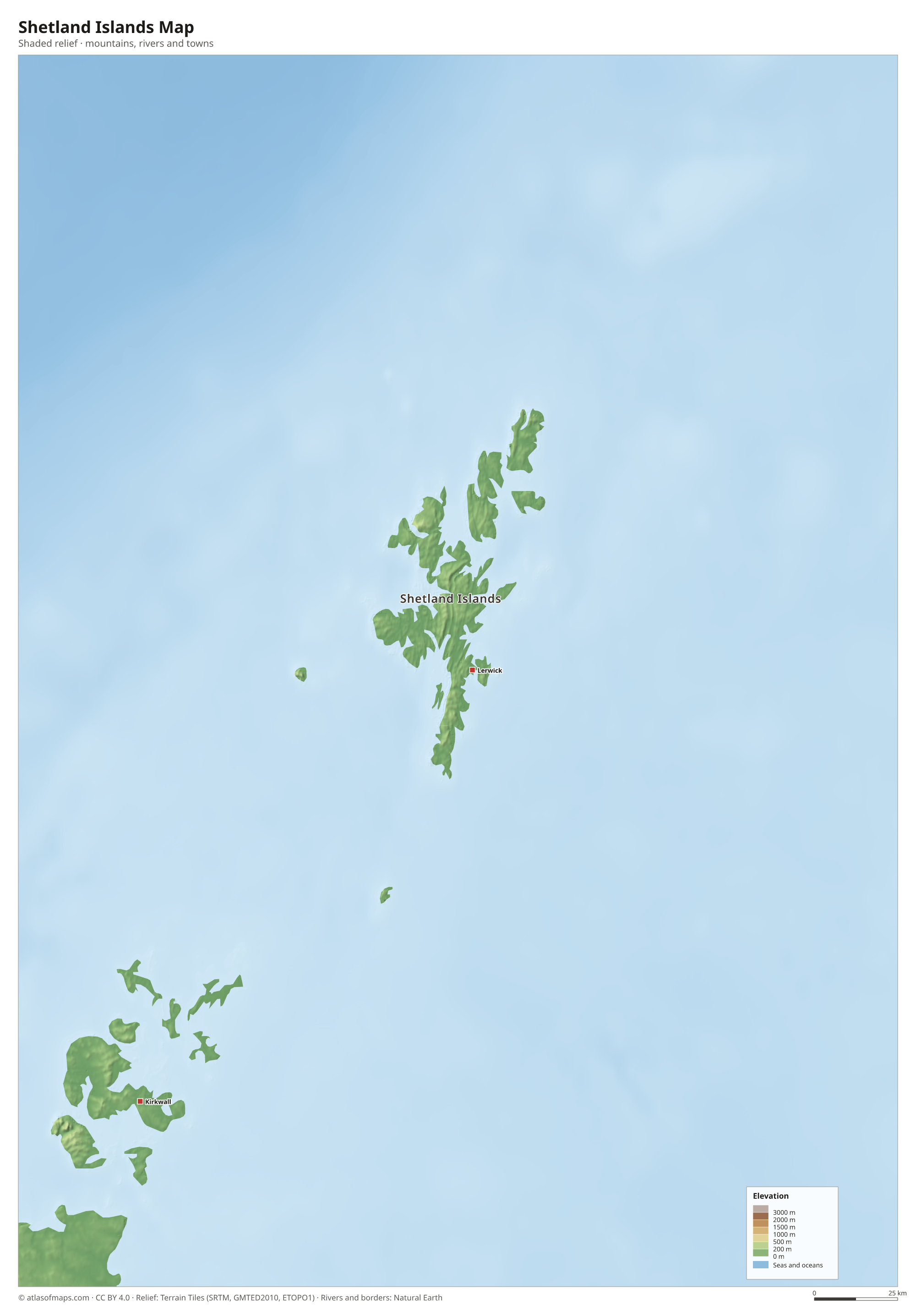 Shetland Islands Map