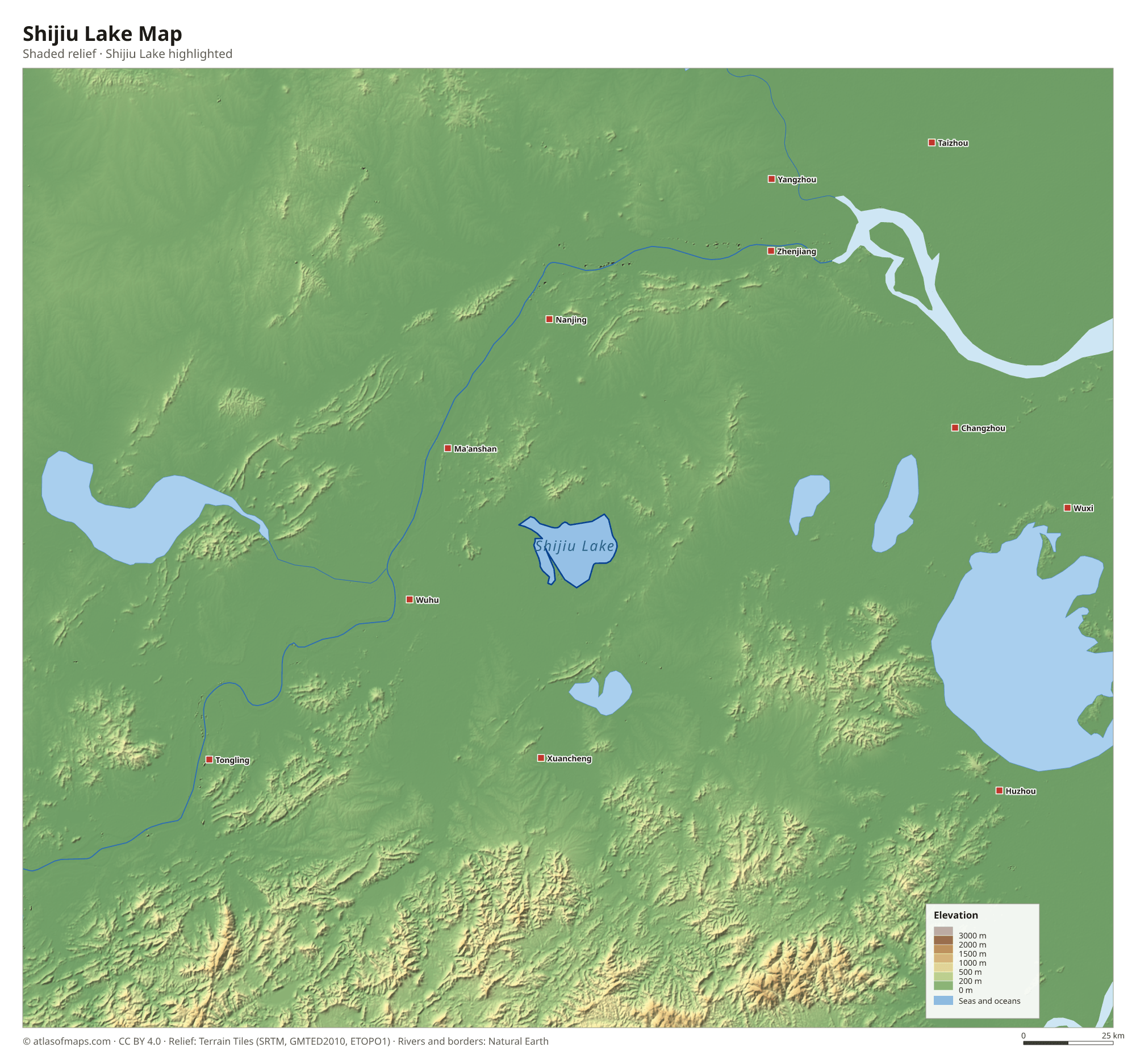 Shijiu Lake Map