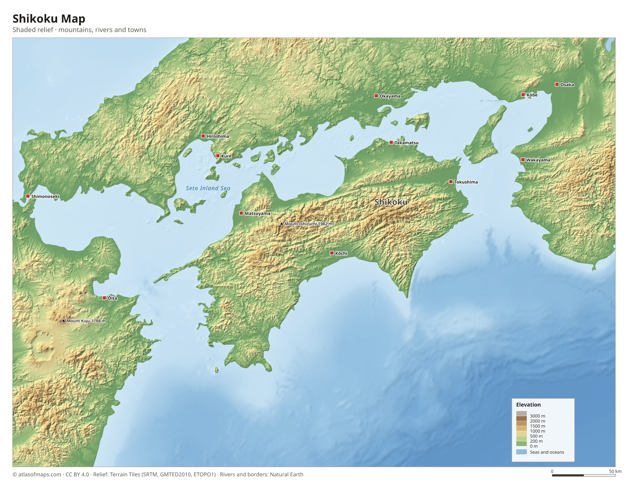 Shikoku Map