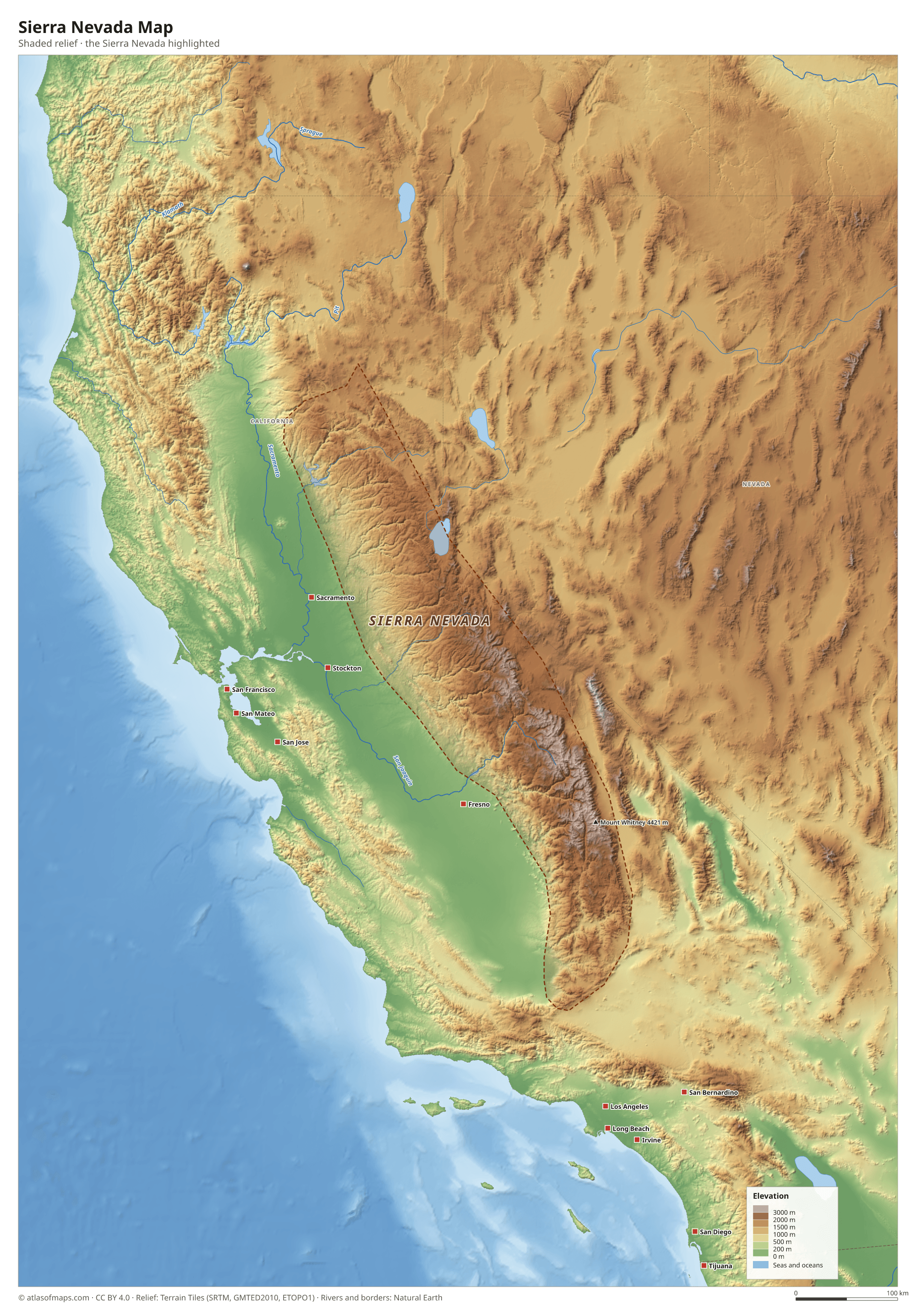 Sierra Nevada Map