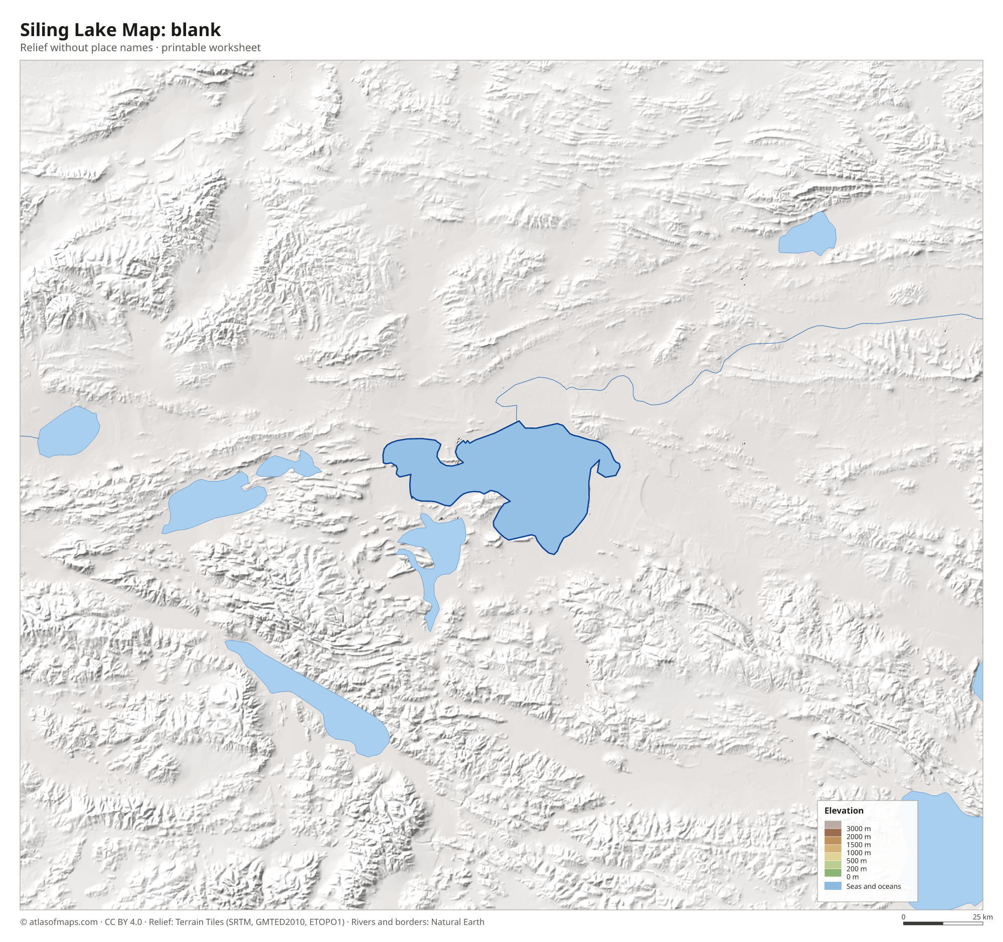Siling Lake Map without names