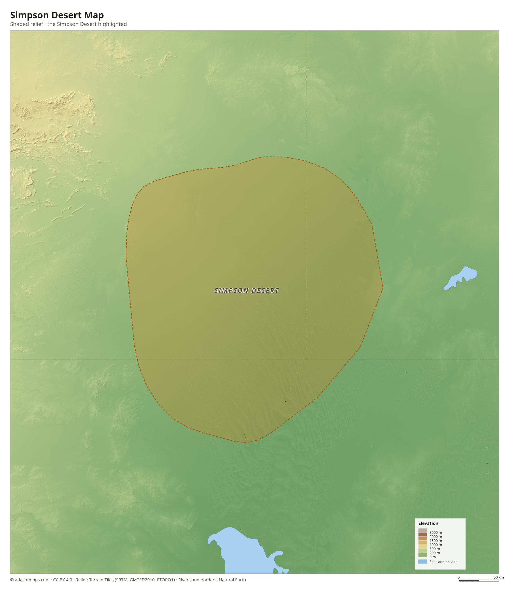 Simpson Desert Map