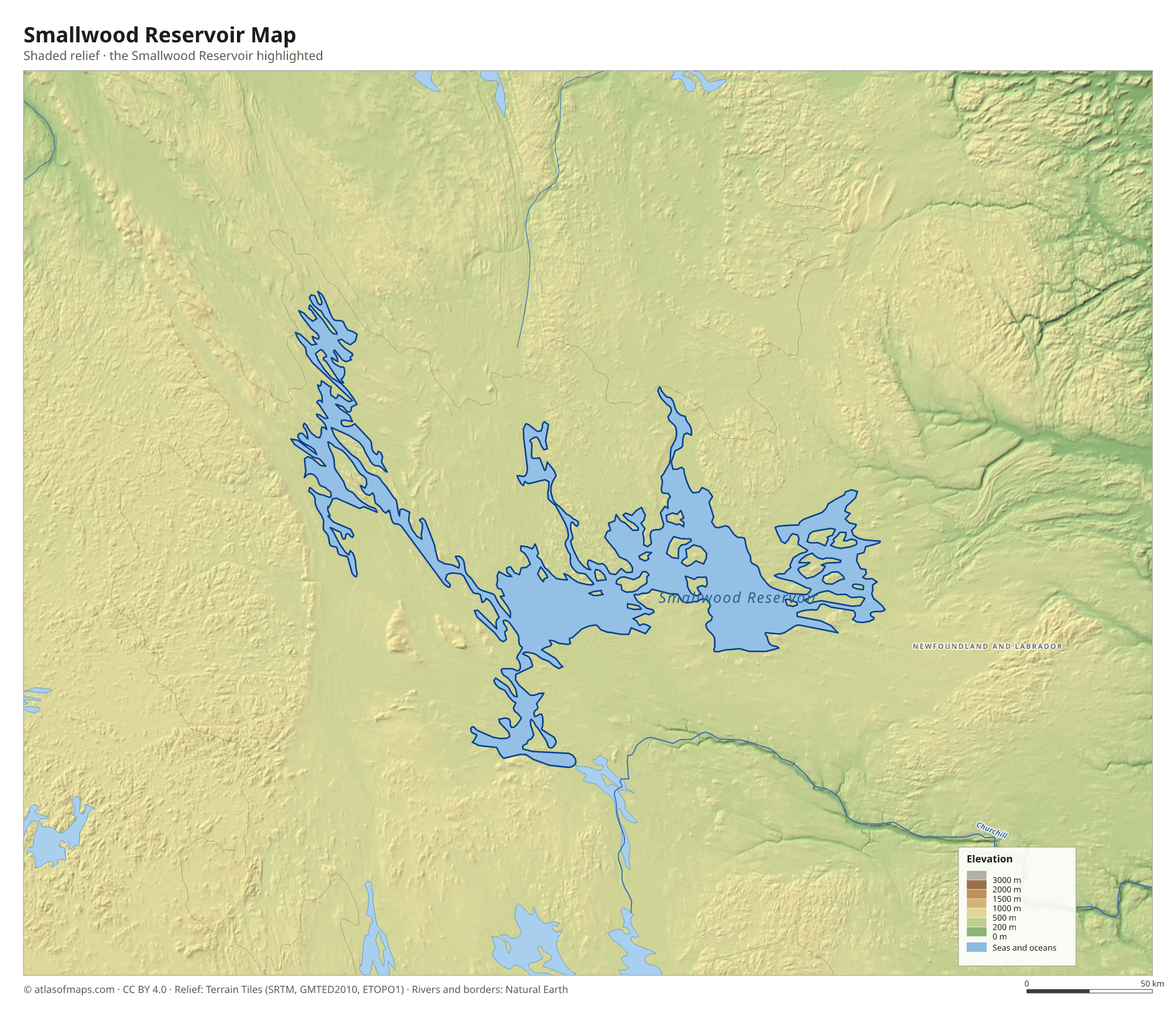 Smallwood Reservoir Map