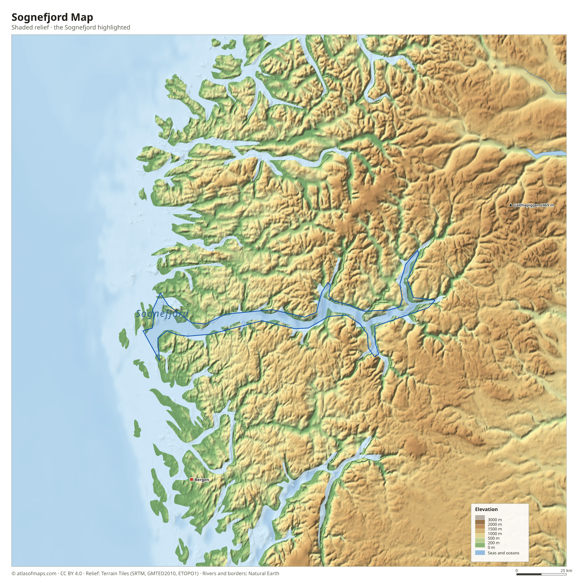 Sognefjord Map