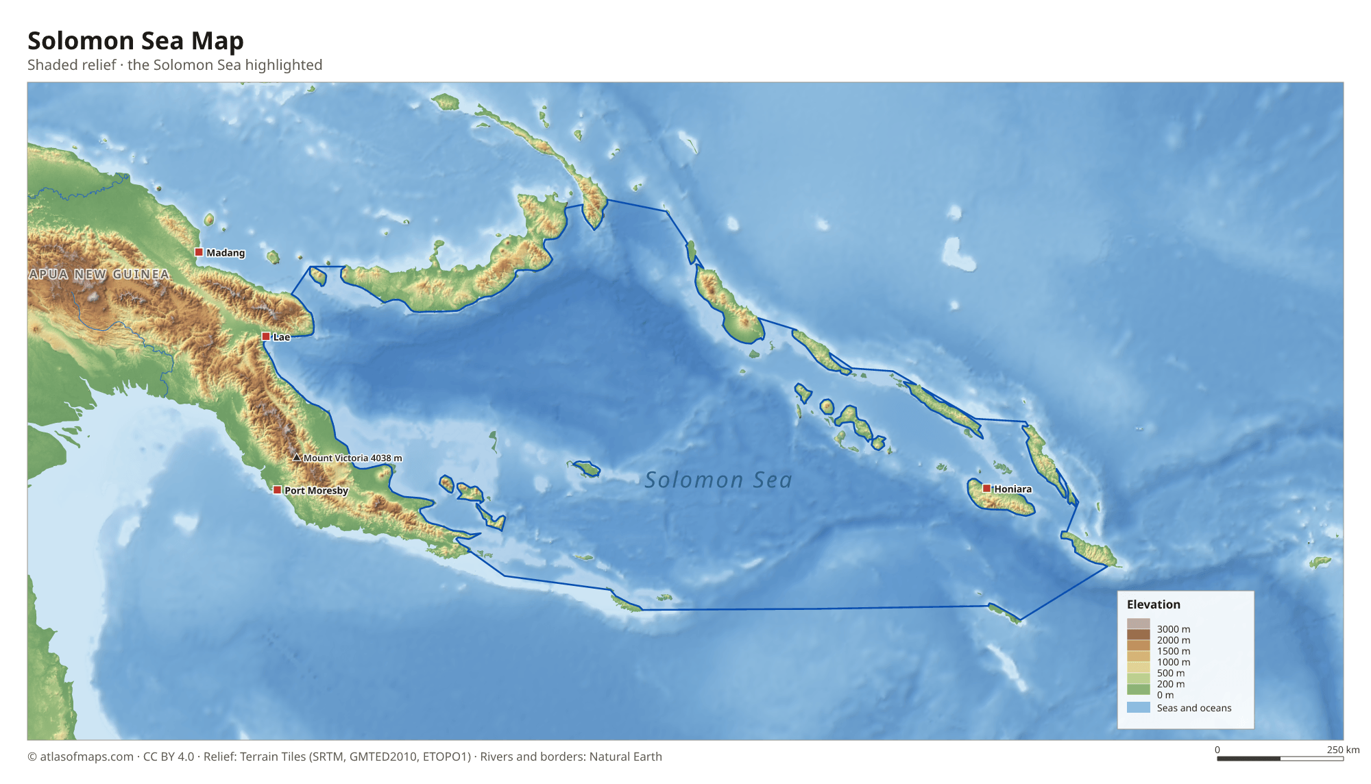 Solomon Sea Map