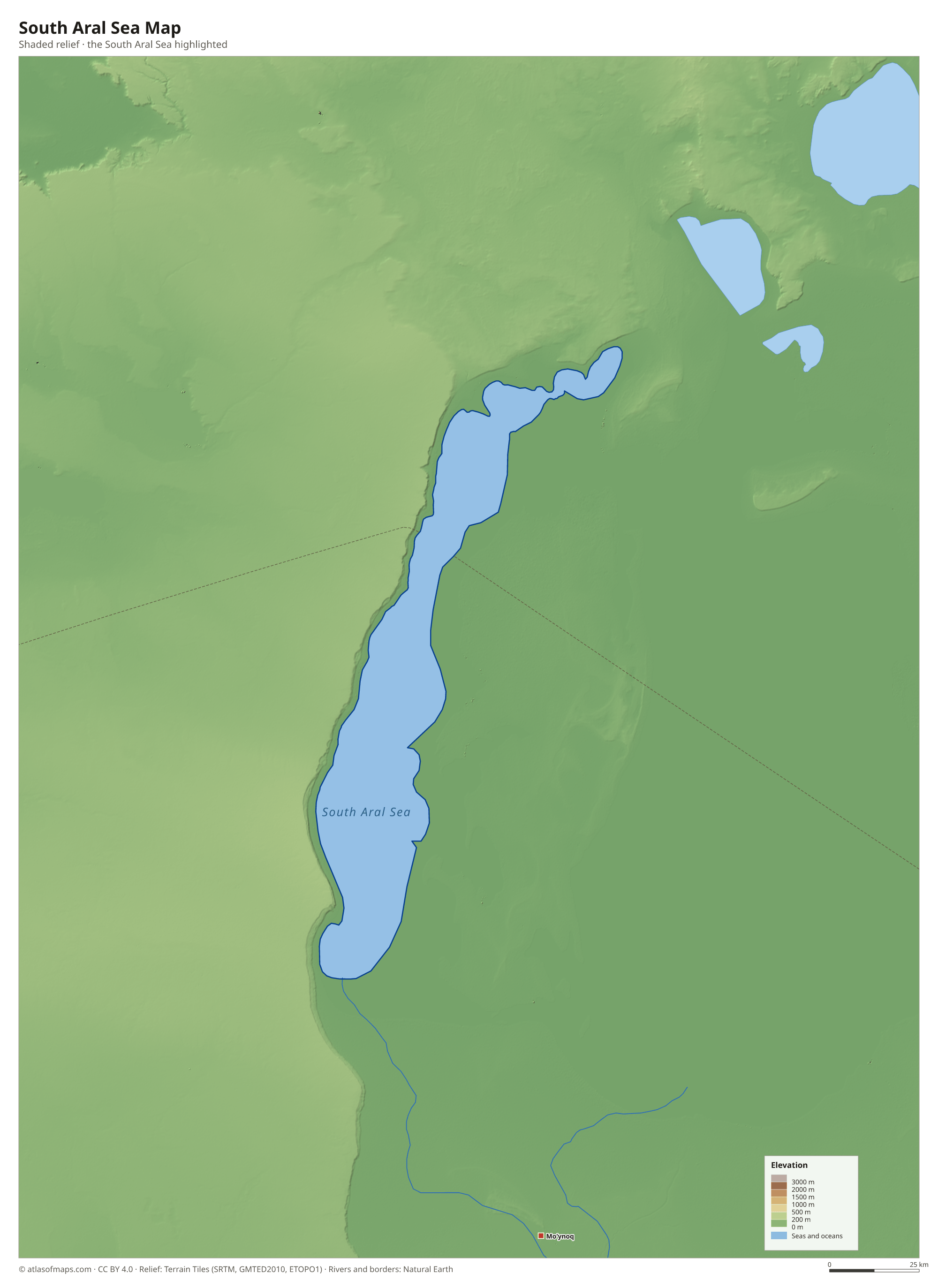 South Aral Sea Map