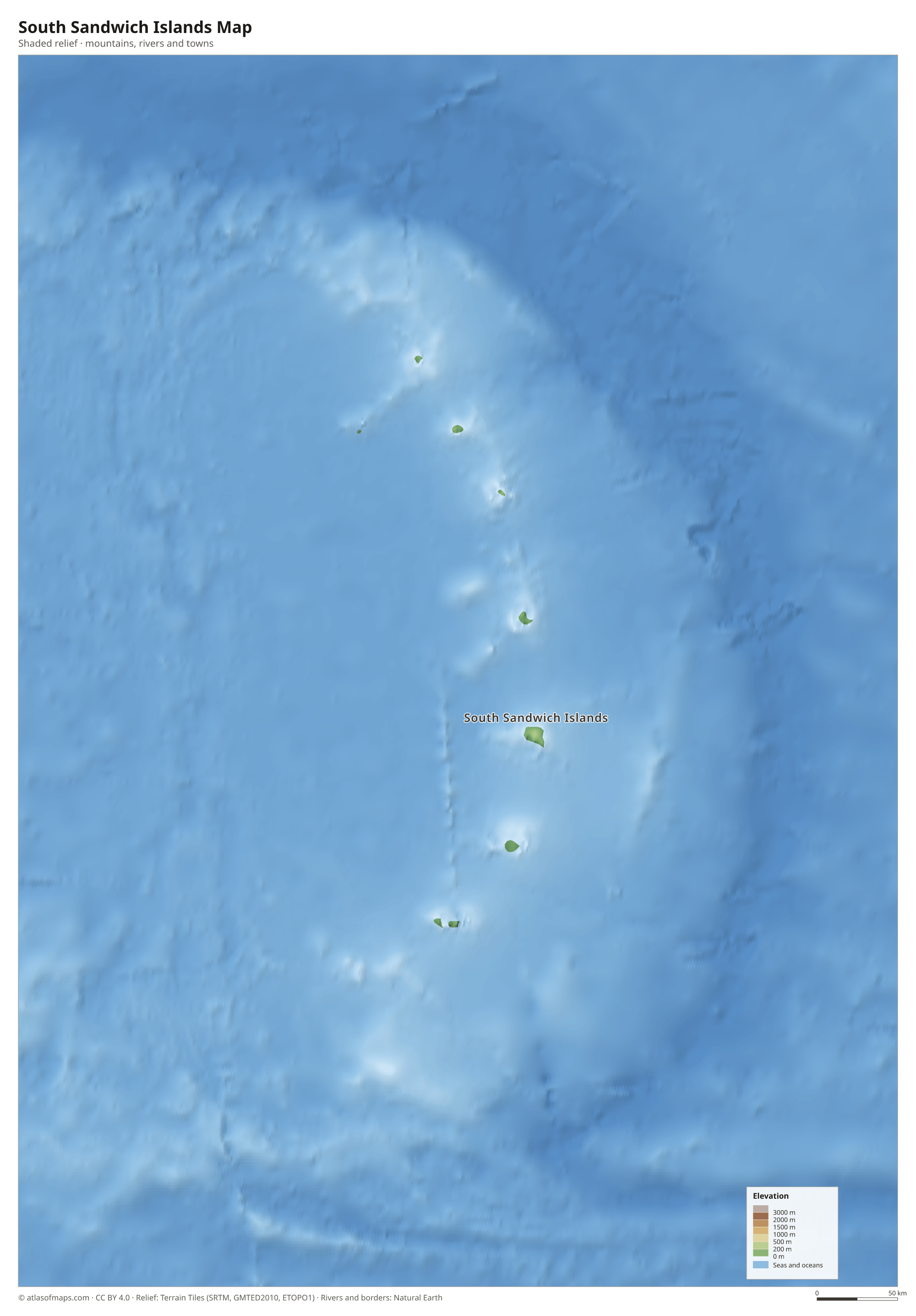 South Sandwich Islands Map