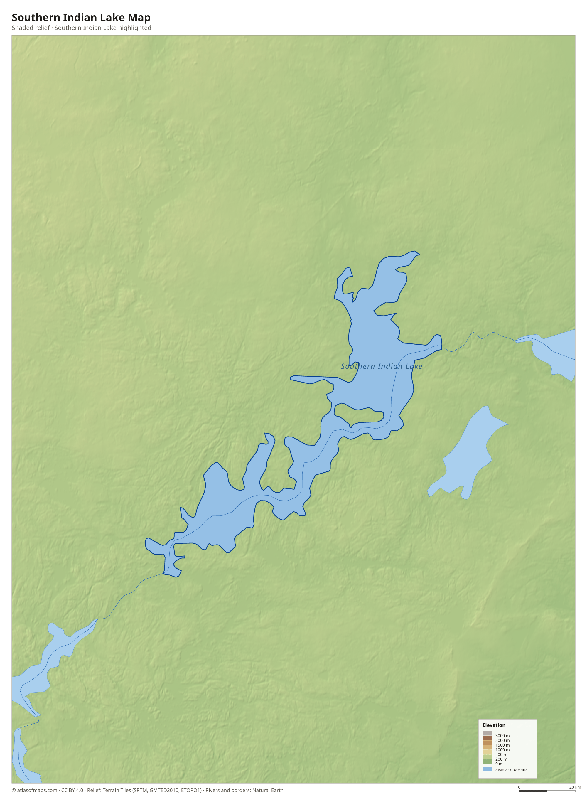 Southern Indian Lake Map