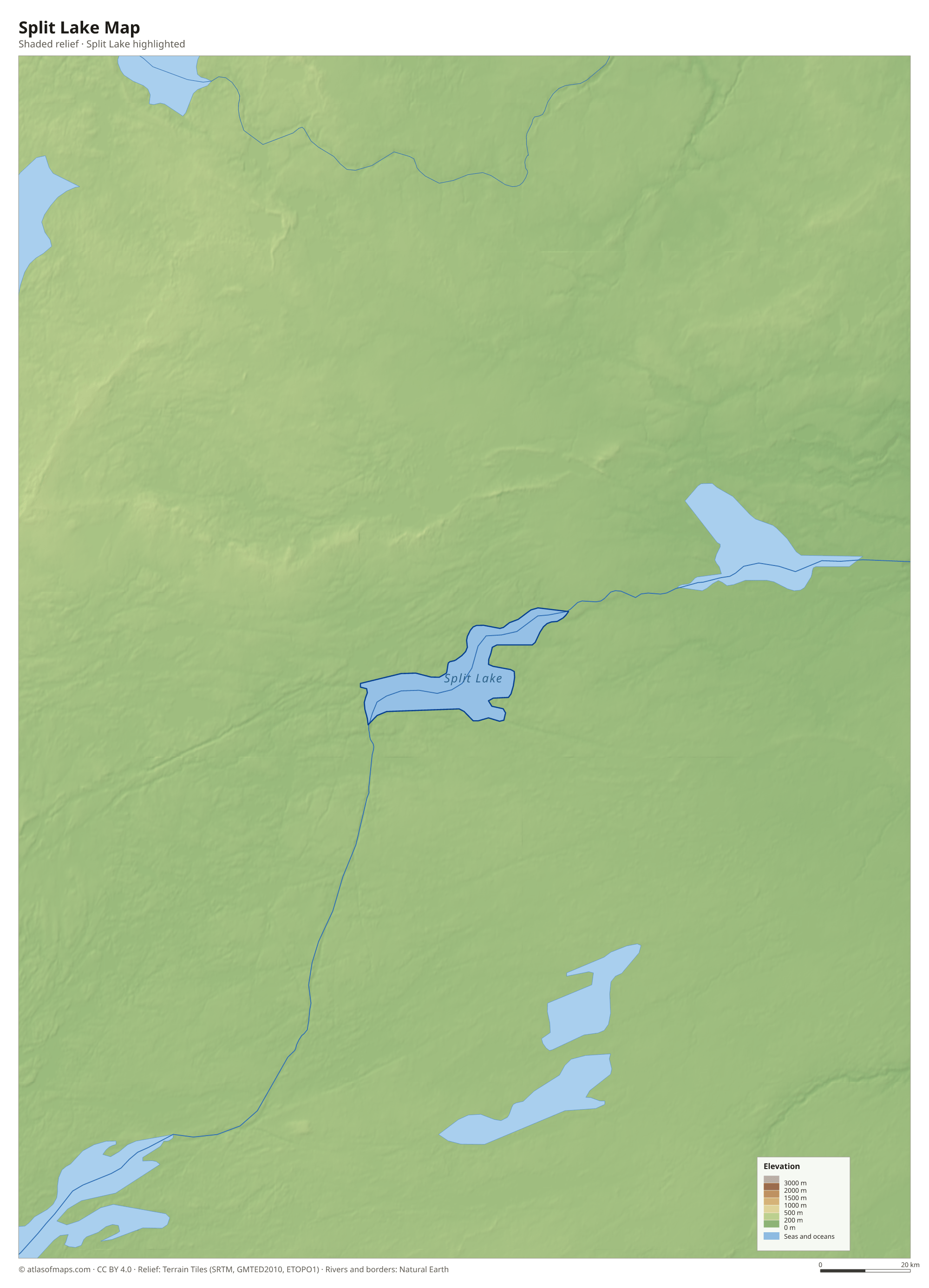 Split Lake Map