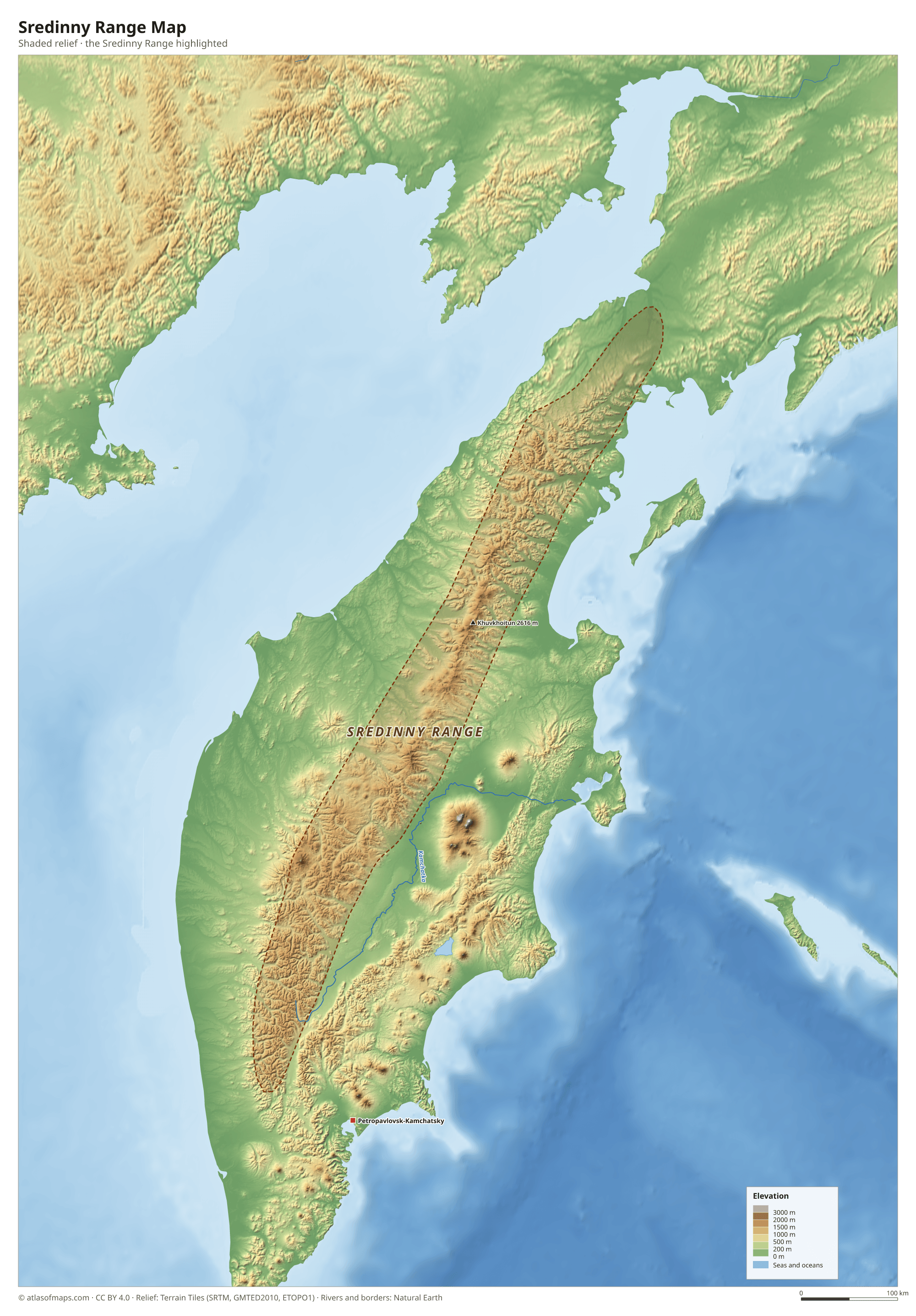 Sredinny Range Map
