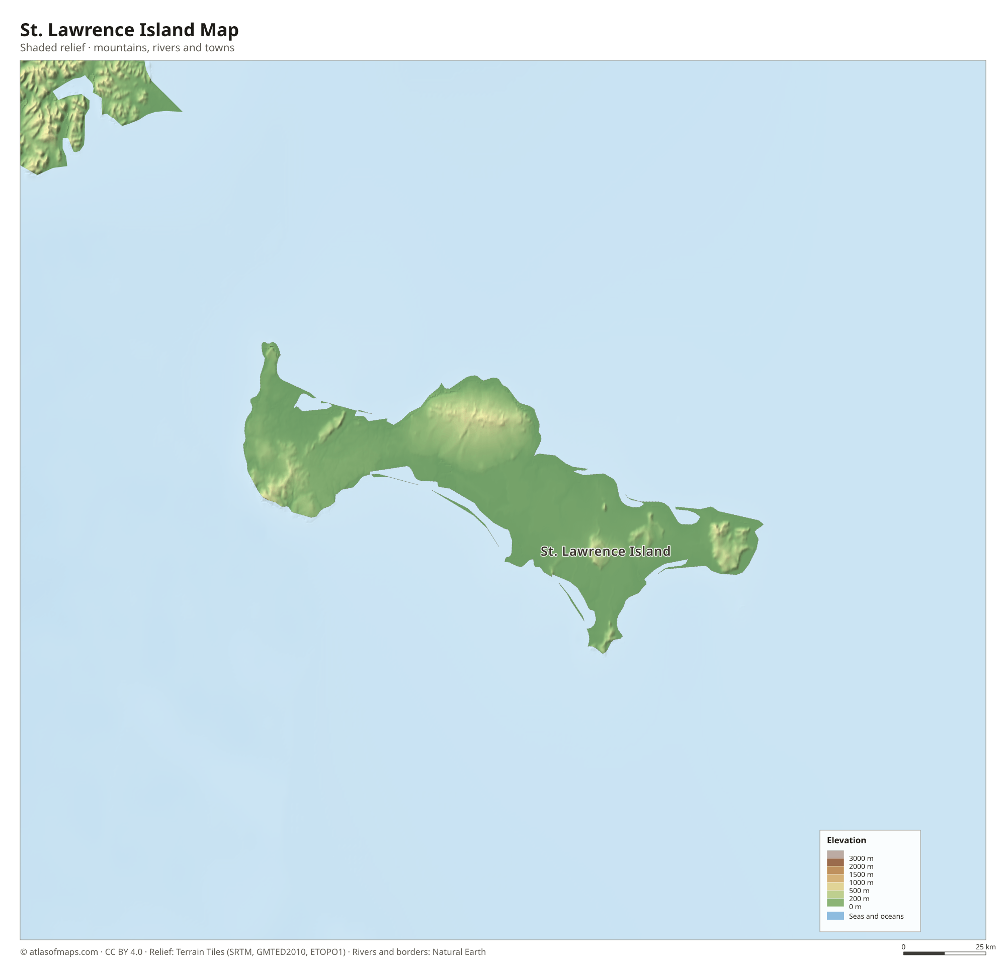 St. Lawrence Island Map