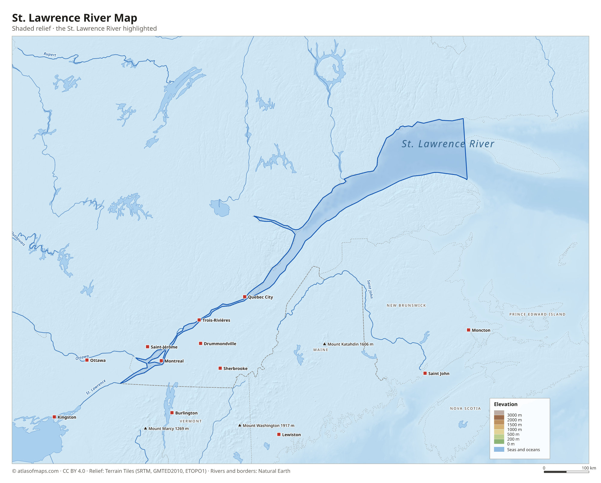 St. Lawrence River Map