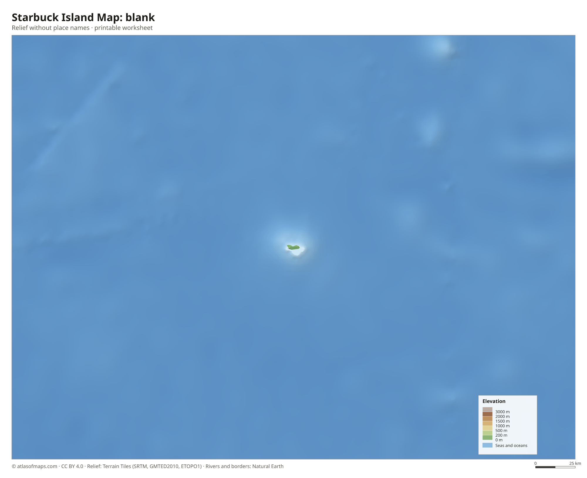 Starbuck Island Map without names
