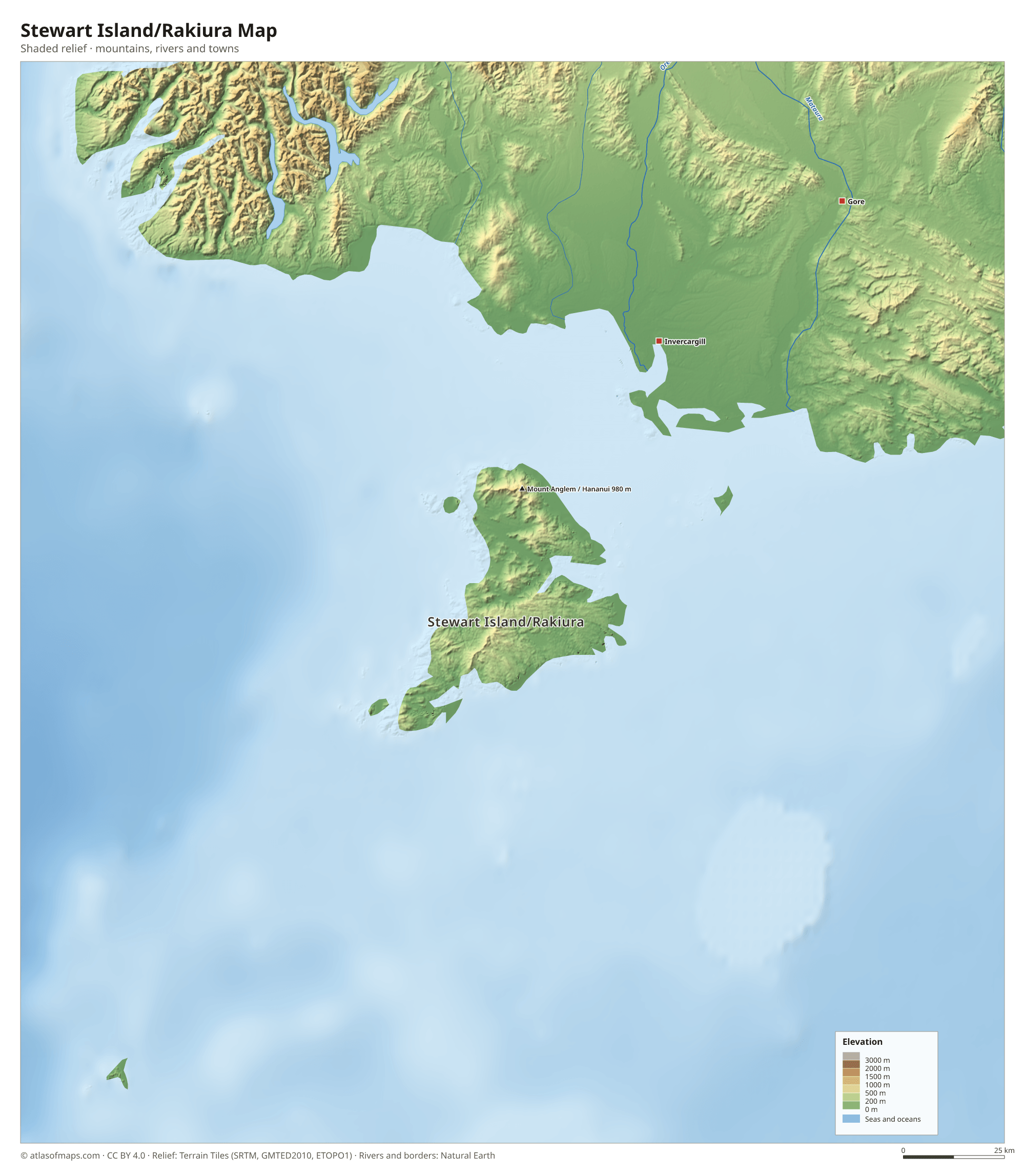 Stewart Island/Rakiura Map