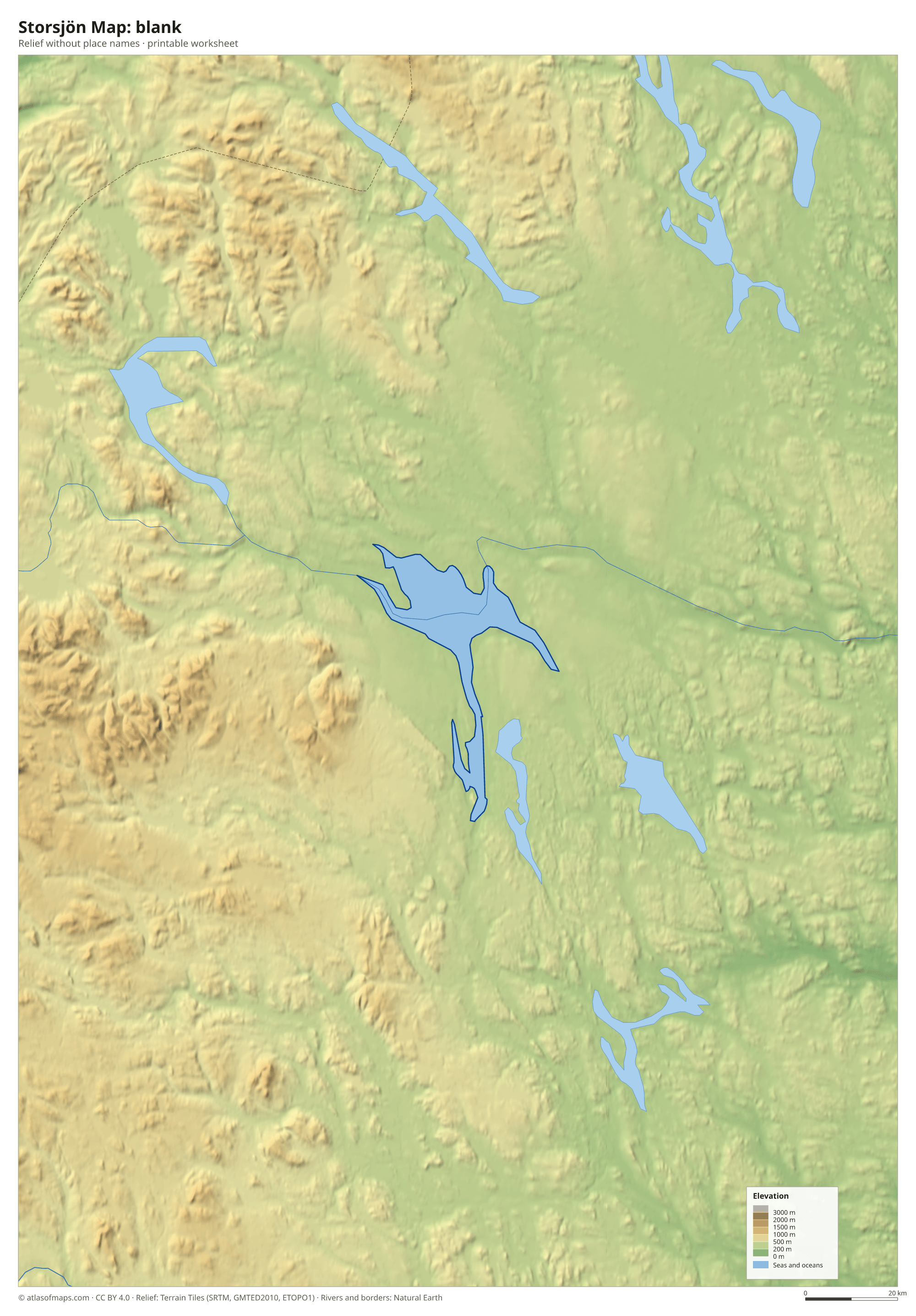 Storsjön Map without names