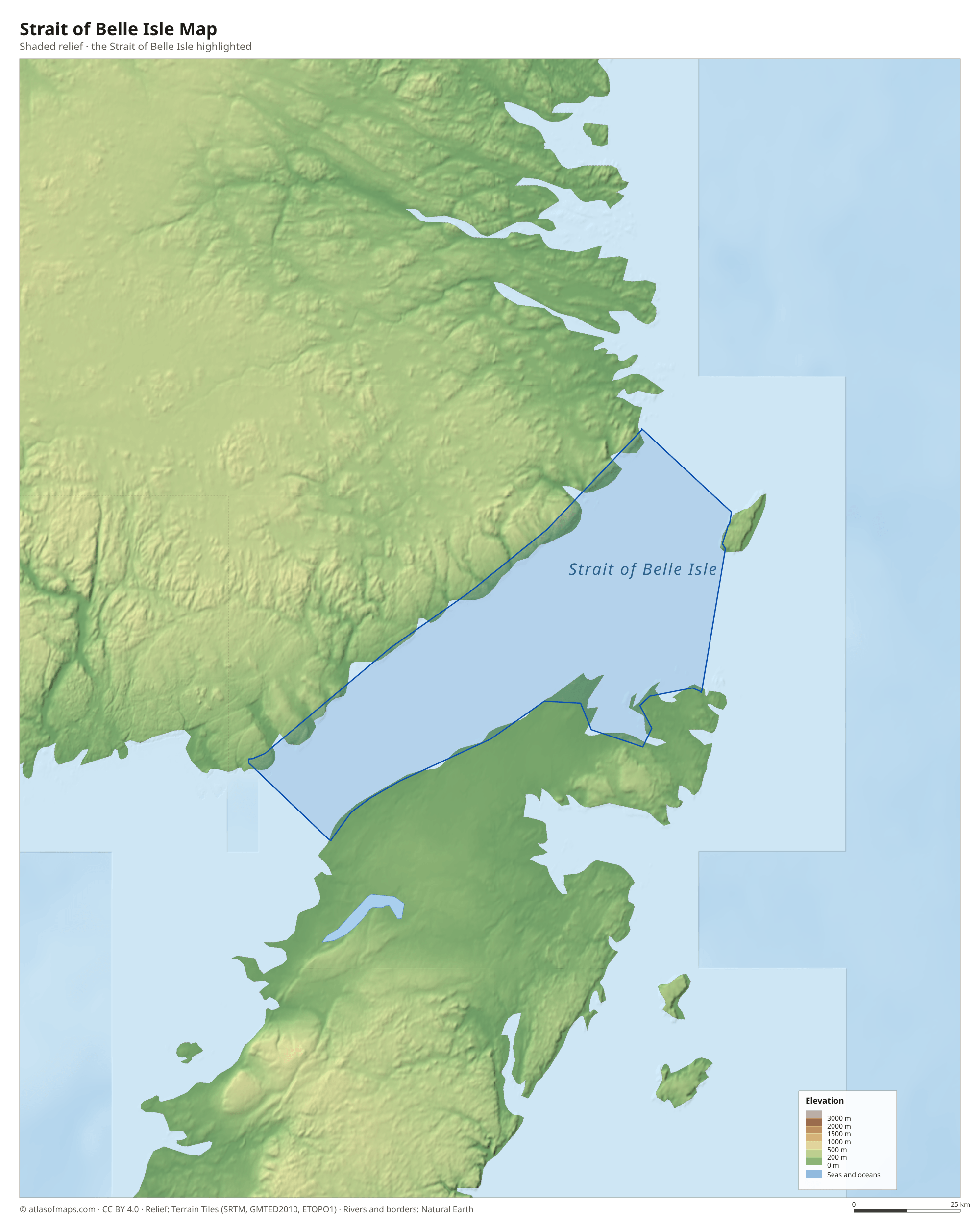 Strait of Belle Isle Map