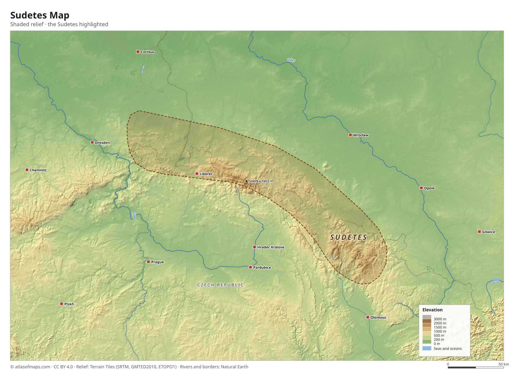 Sudetes Map