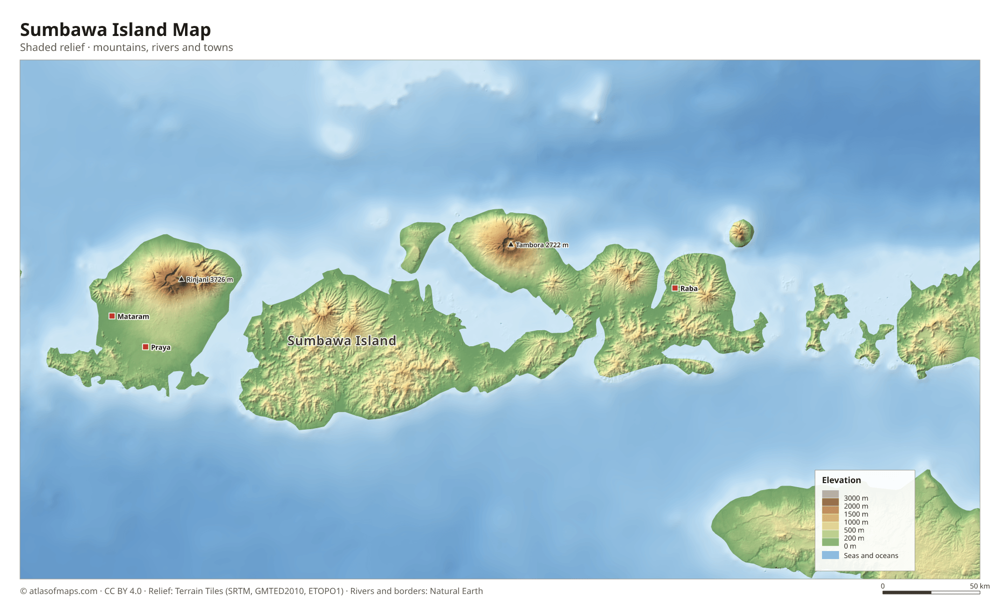 Sumbawa Island Map