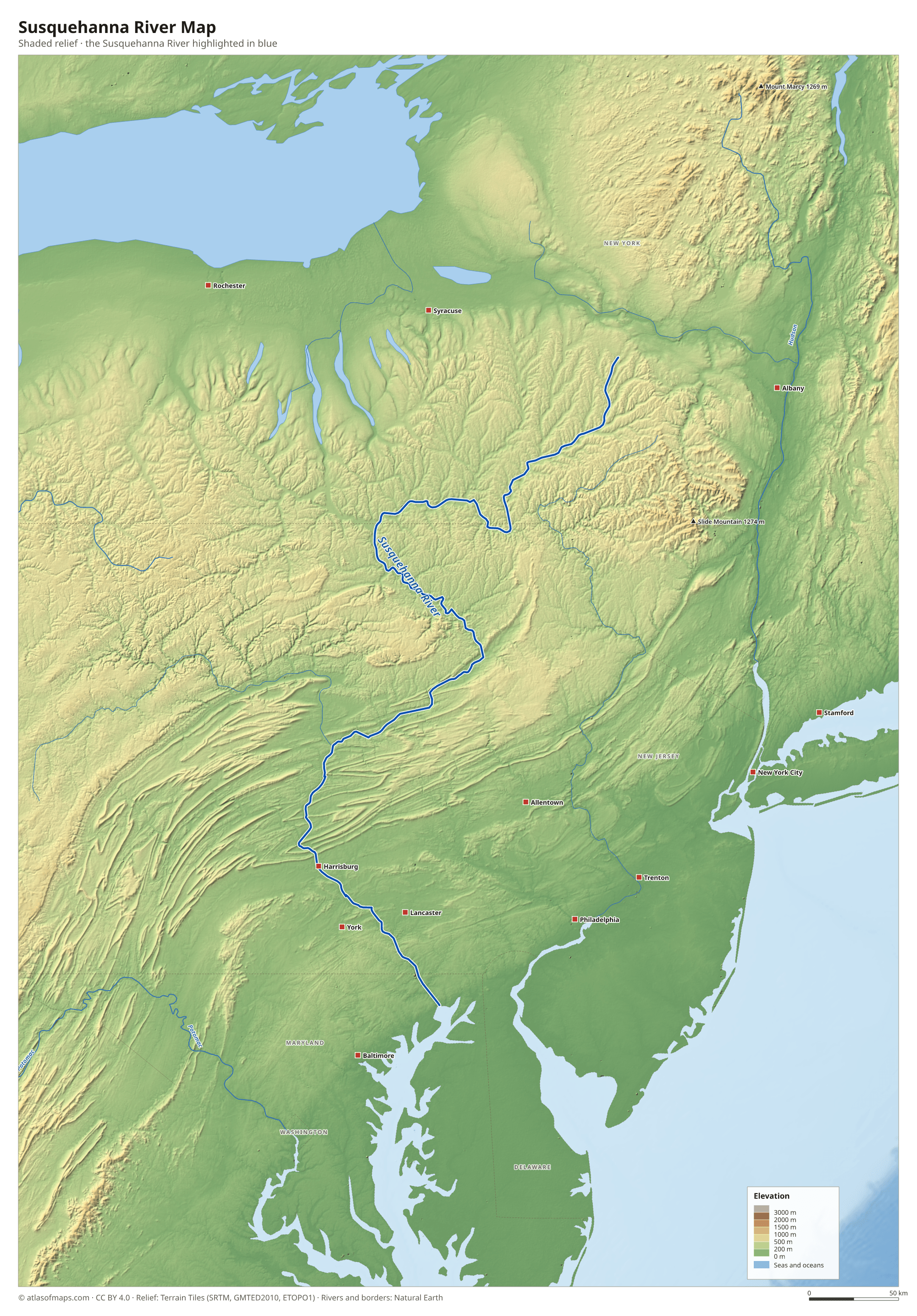 Susquehanna River Map