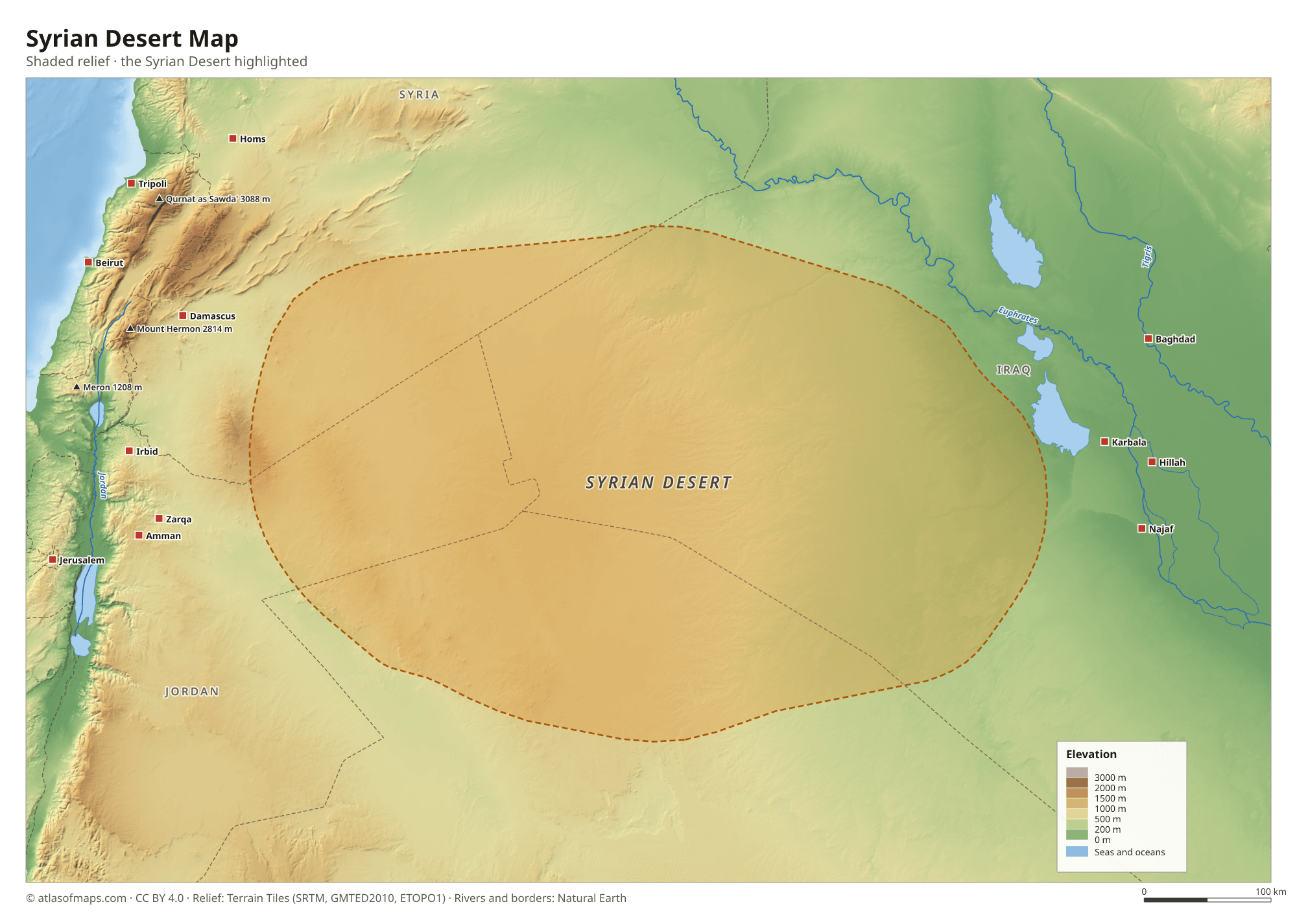 Syrian Desert Map