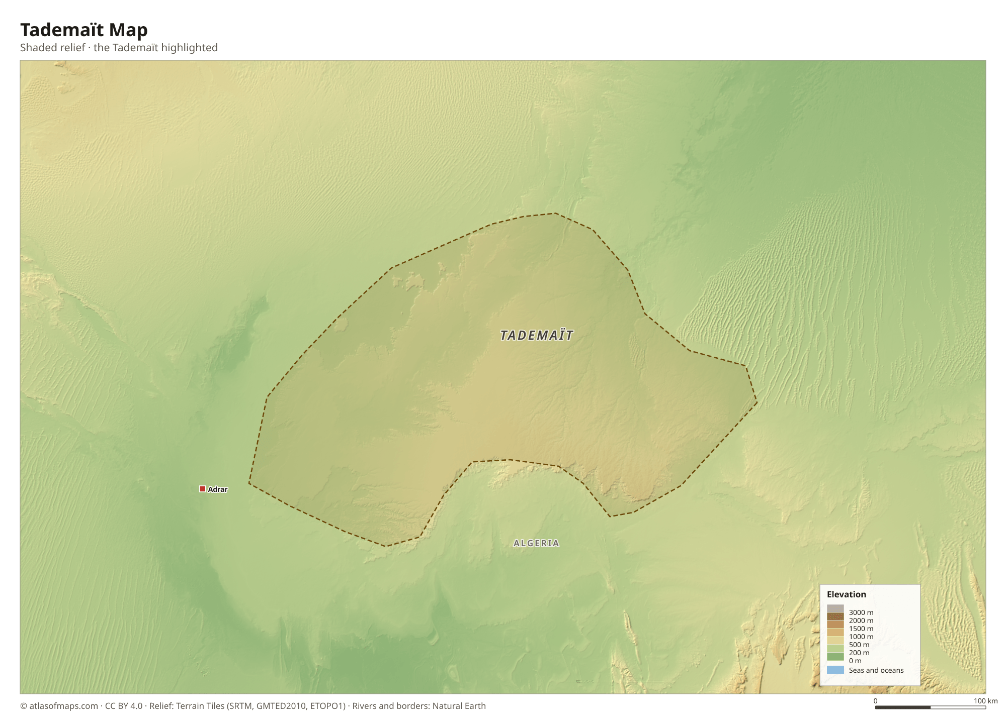 Tademaït Map