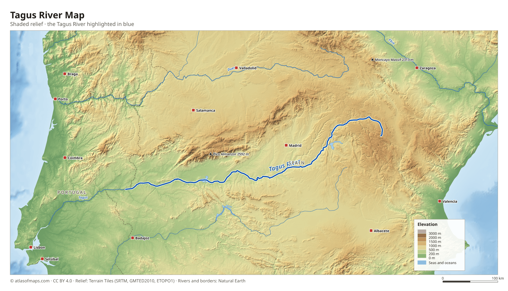 Tagus River Map