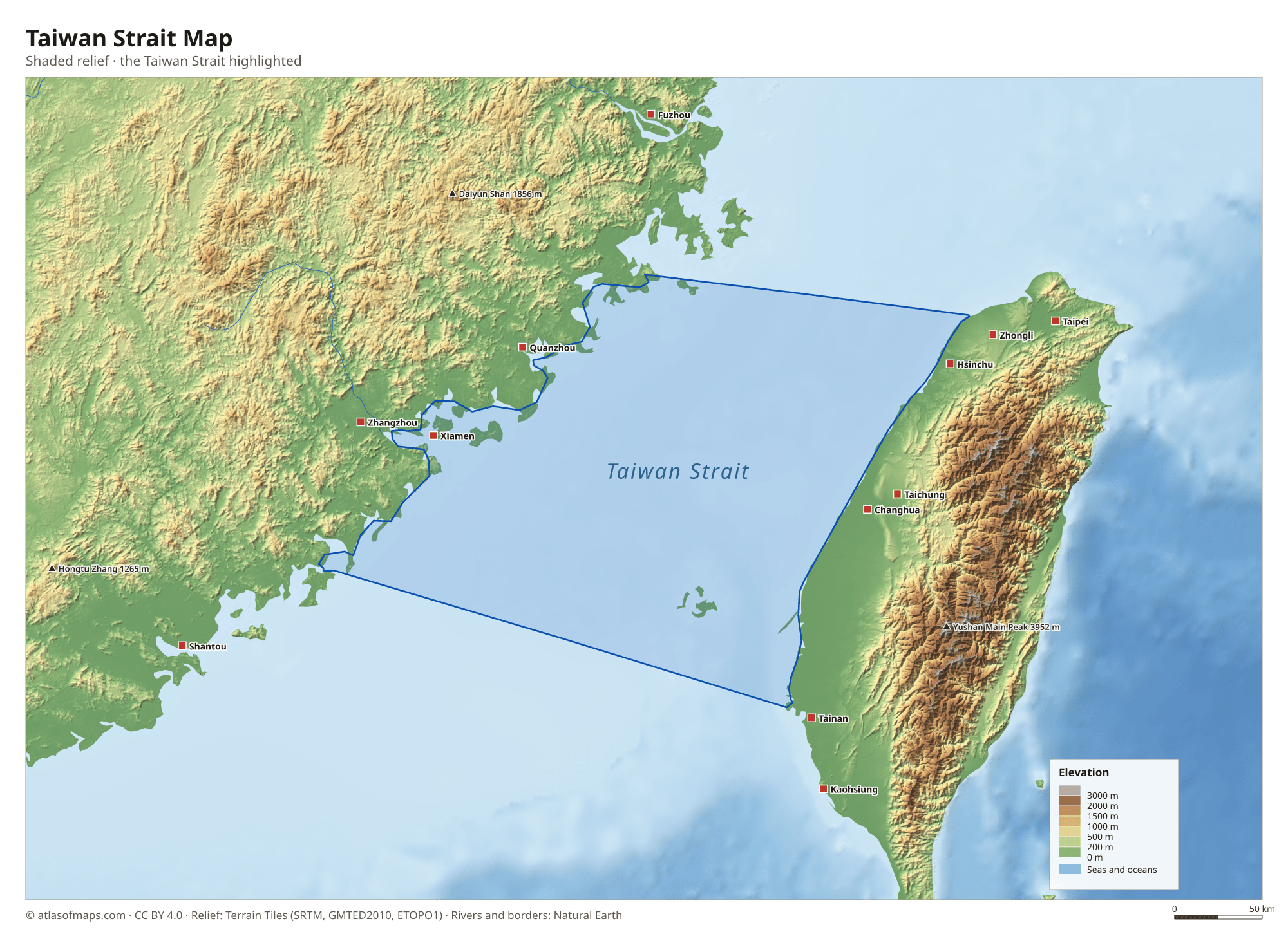 Taiwan Strait Map