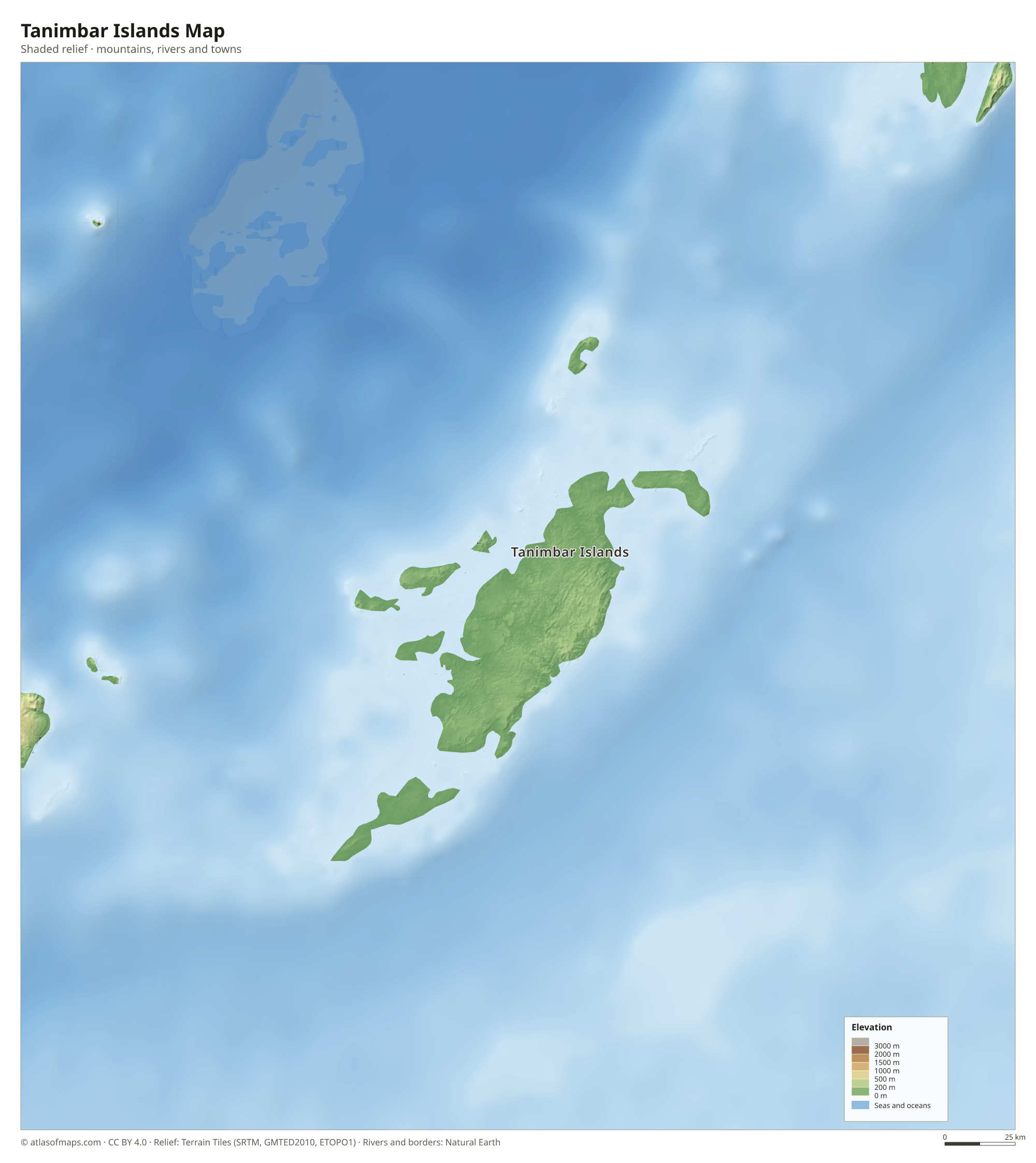 Tanimbar Islands Map