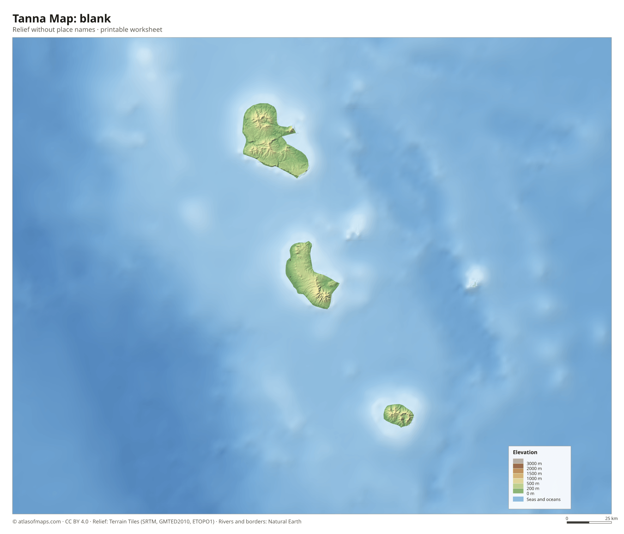 Tanna Map without names